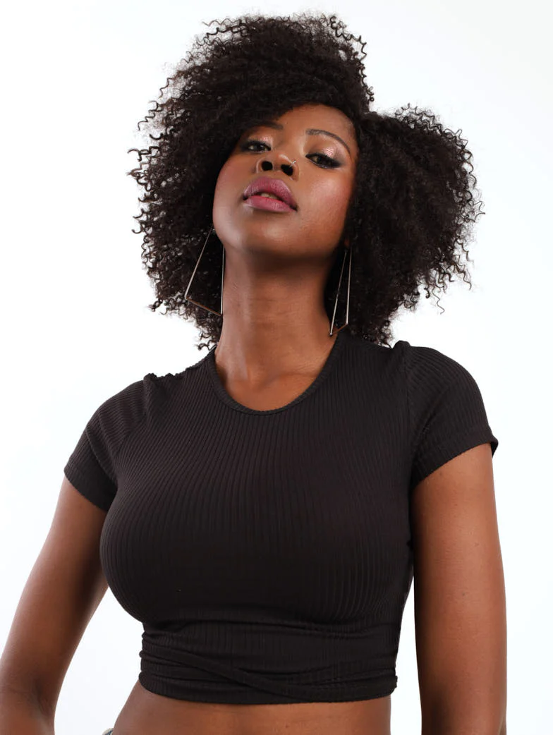 Waist Tie Tee - Black