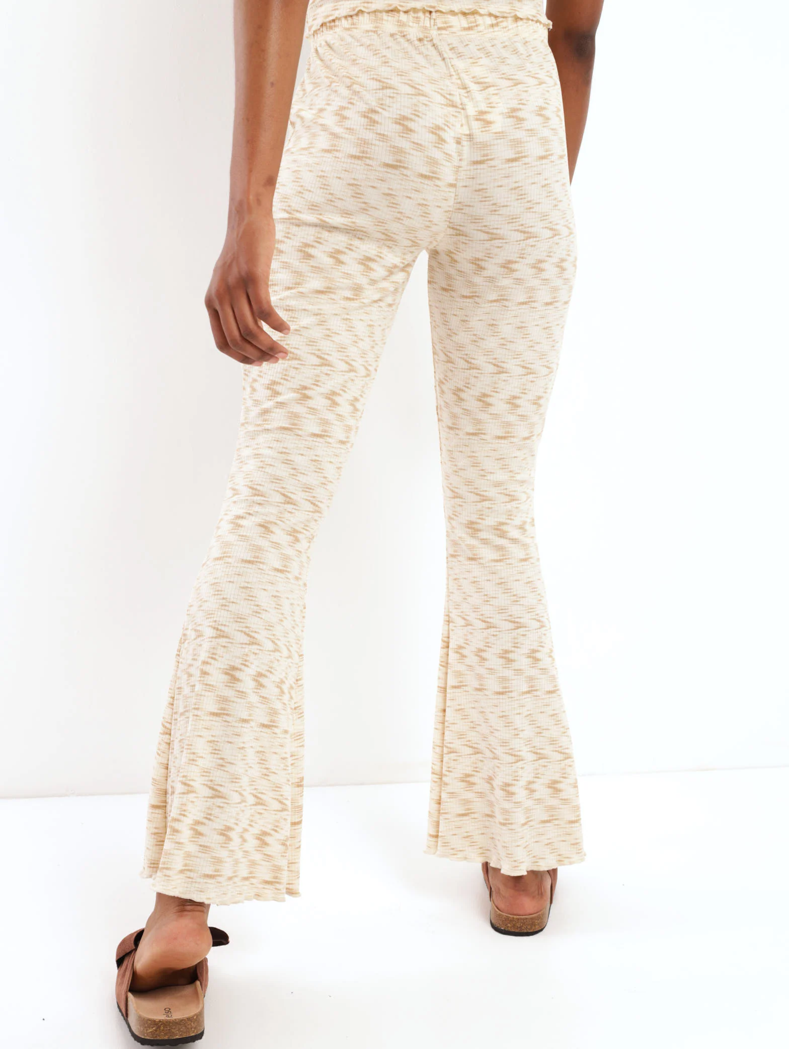 Wideleg Knit Pant - Oatmeal - Image 4