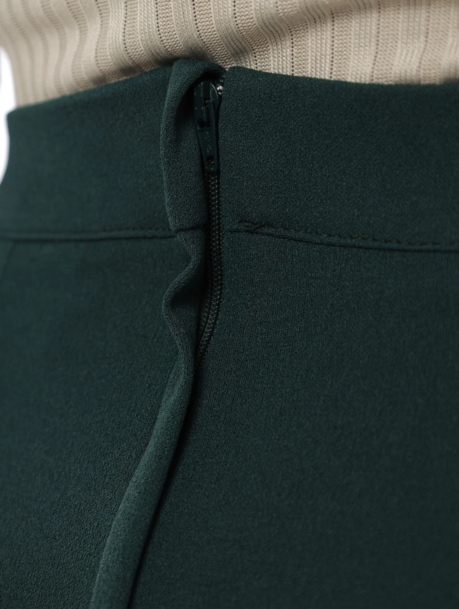 Wideleg Pant With Piping - Emerald - Image 5