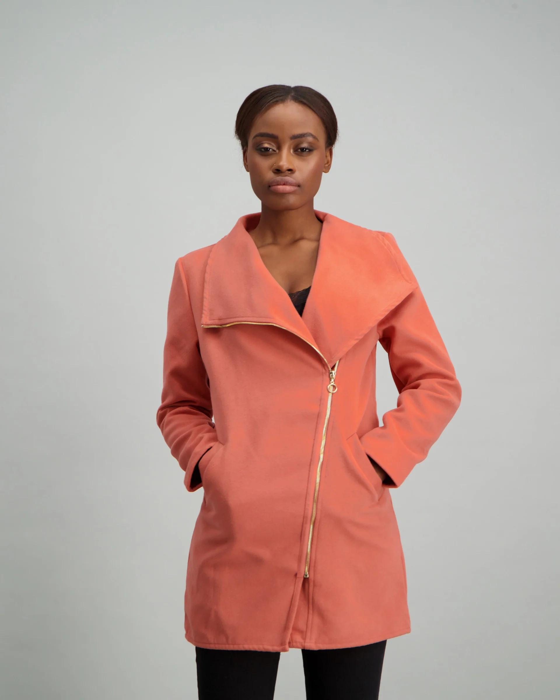 Zip Front Jacket - Rose - Image 3