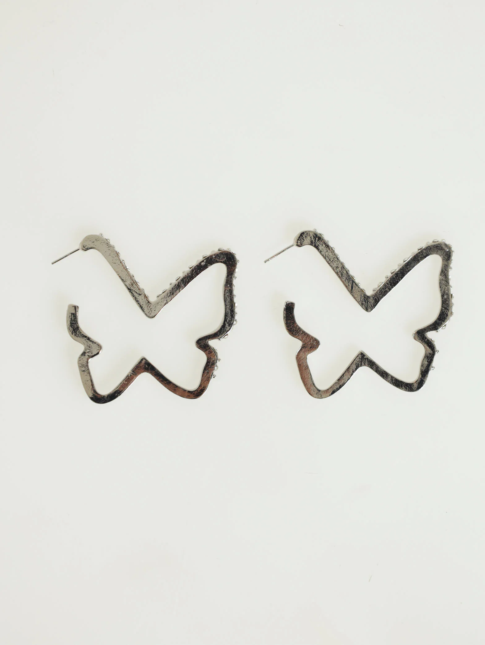 Large Butterfly Diamante Earrings