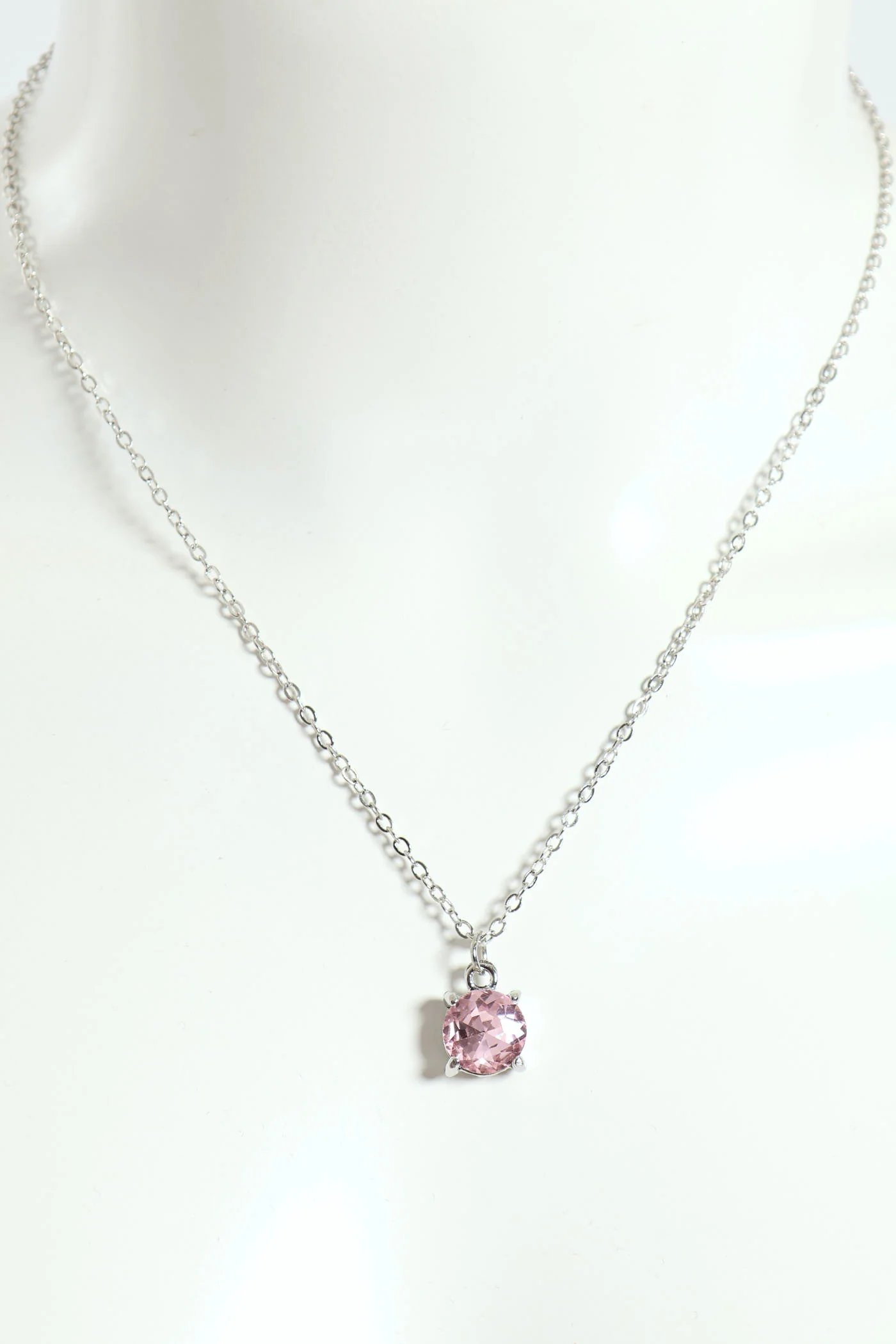 Large Diamond Pendant & Matching Stud Earrings - Silver