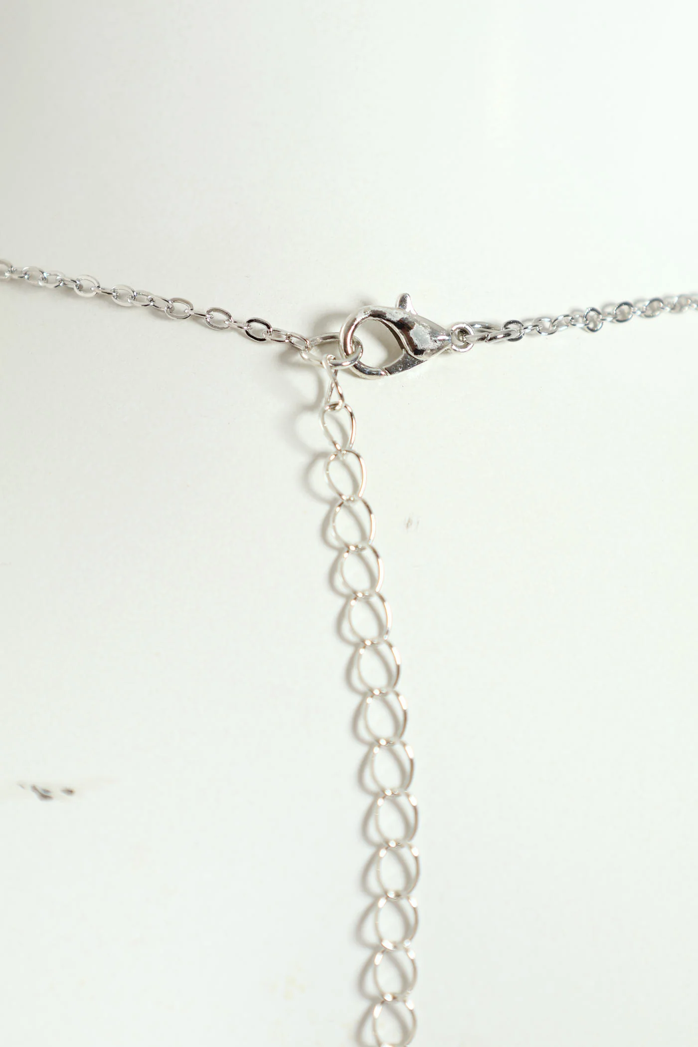 Large Diamond Pendant & Matching Stud Earrings - Silver - Image 5