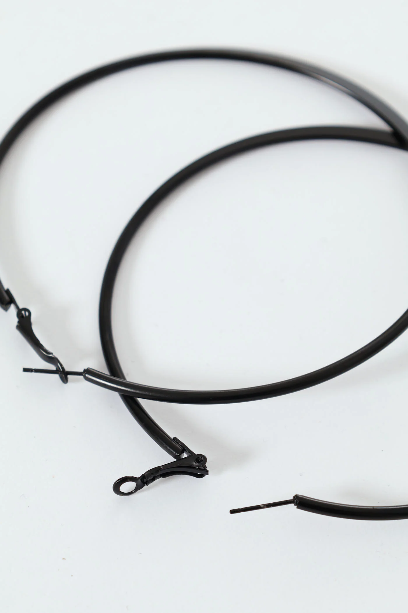 Large Hoop Earring - Black - Image 2