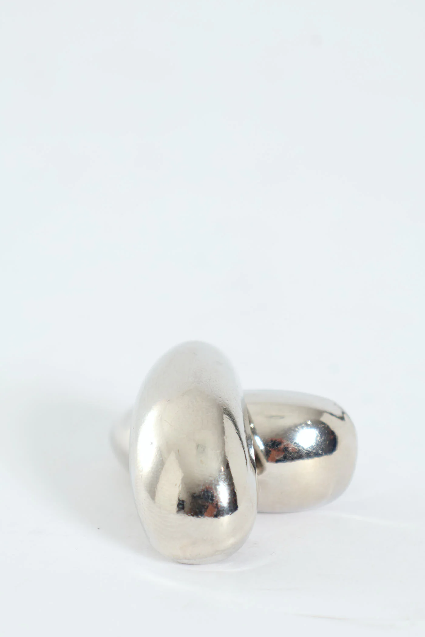 Large Teardrop Earrings - Silver - Image 2