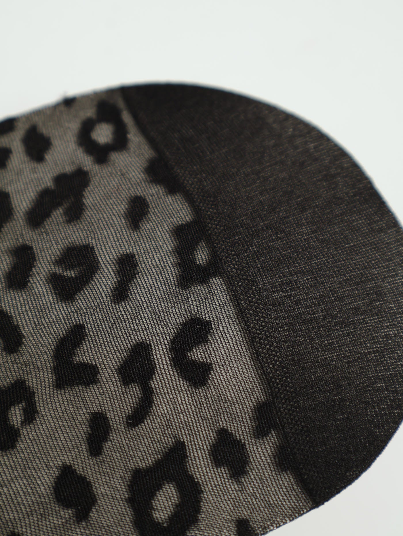 Leopard Print Sheer Stocking - Black - Image 2