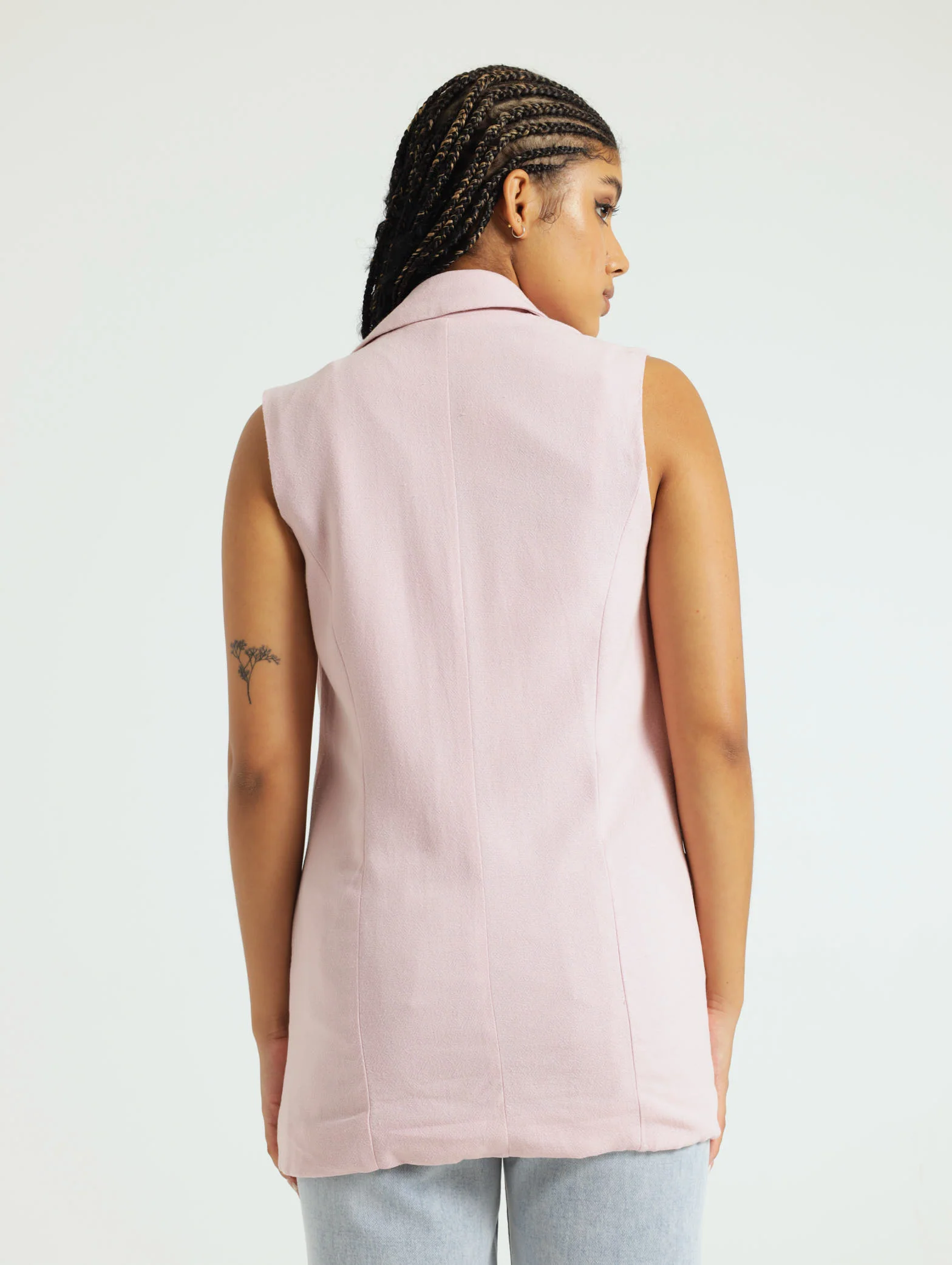 Linen Blazer - Pink - Image 3