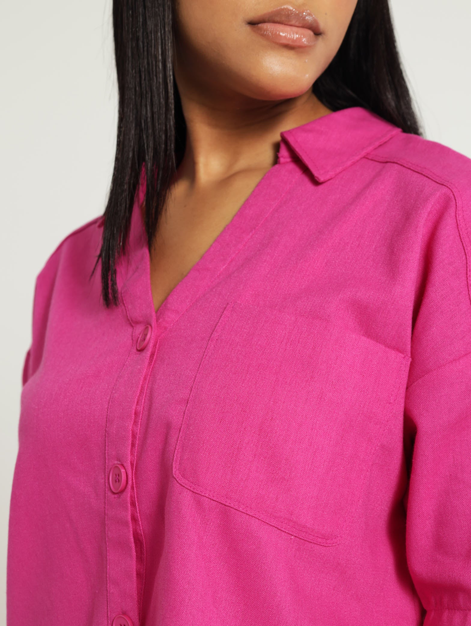 Linen Button Through Shirt - Image 4