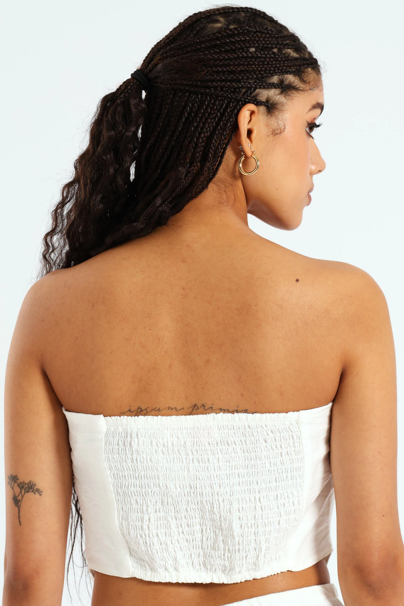 Linen Hanky Boobtube - White - Image 4