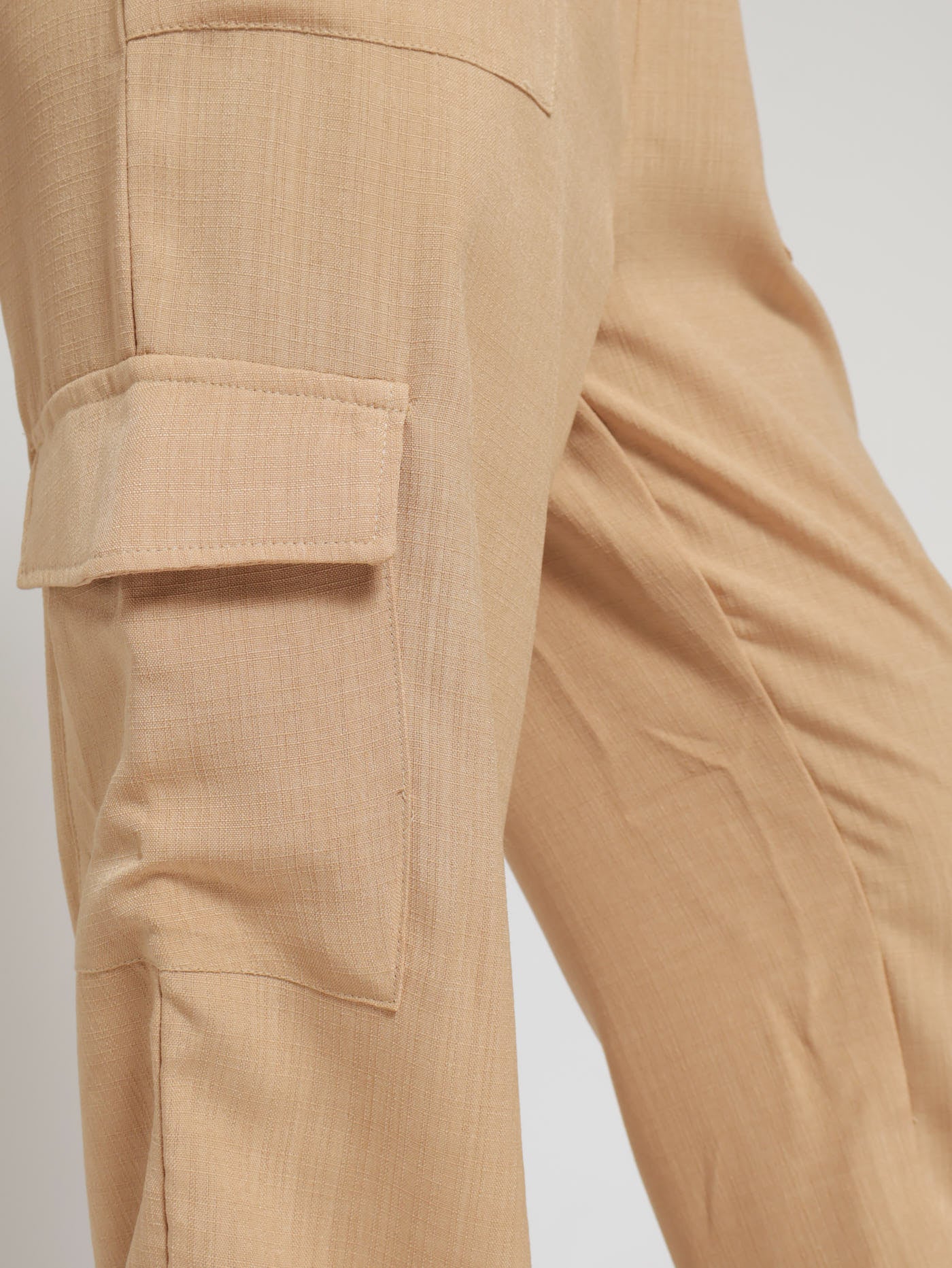Linen Look Jogger - Stone - Image 4
