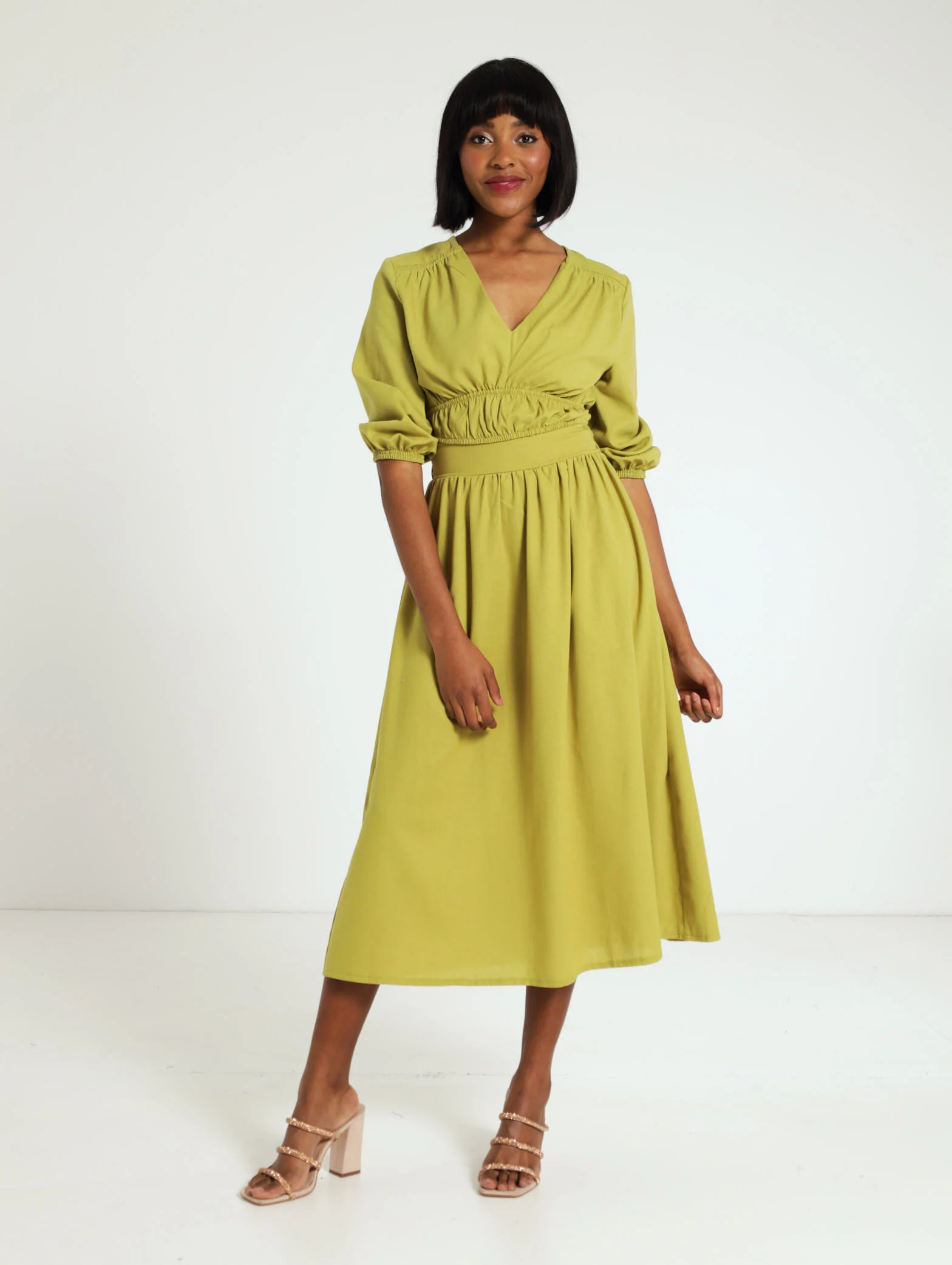 Linen Midi Skirt - Image 2