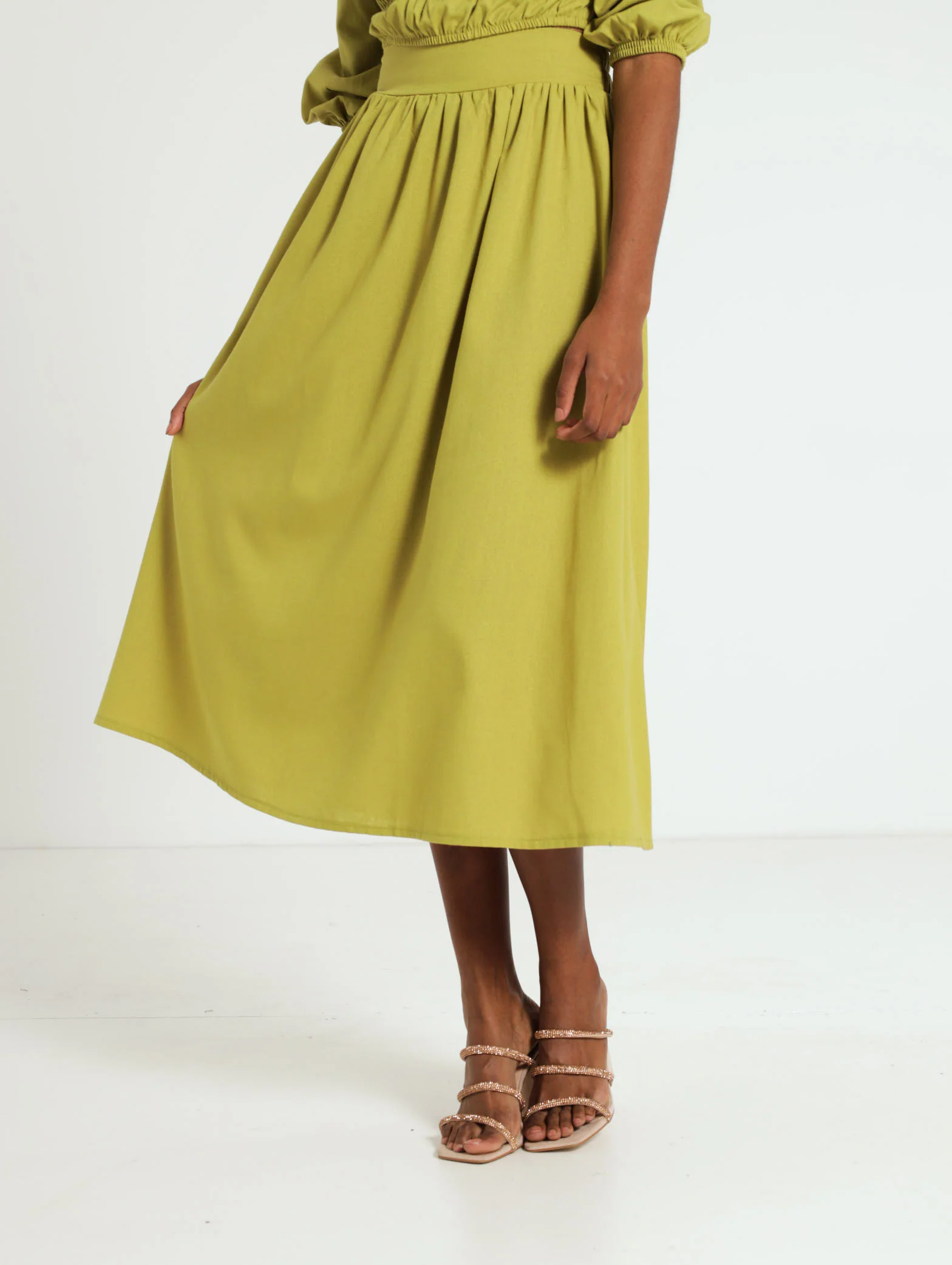 Linen Midi Skirt - Image 3