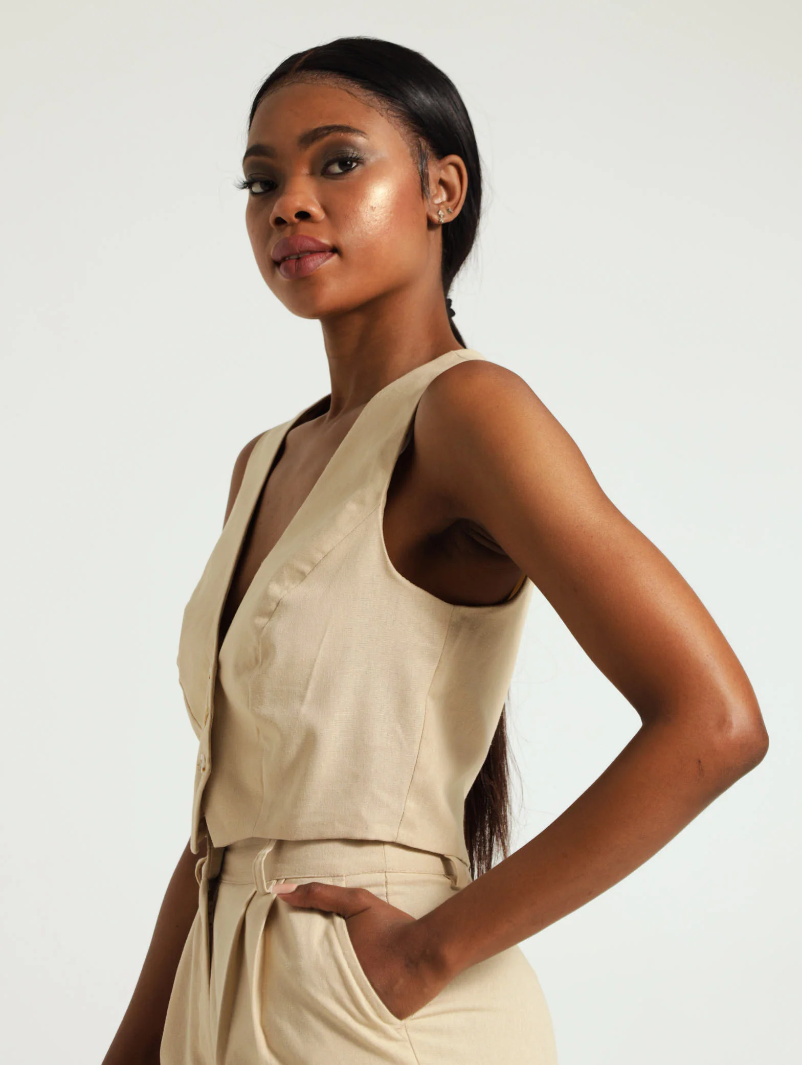 Linen Waistcoat - Image 2