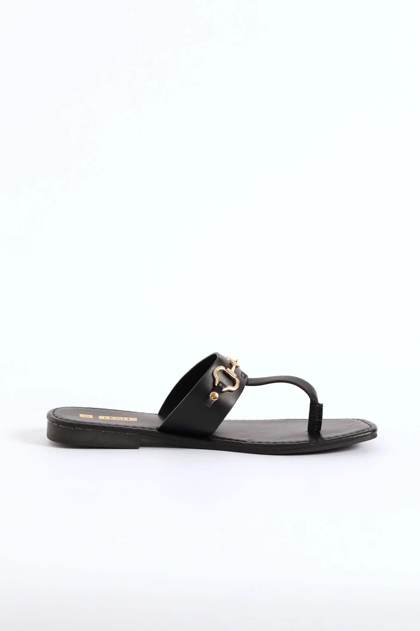 Link Trim Sandal - Black - Image 3
