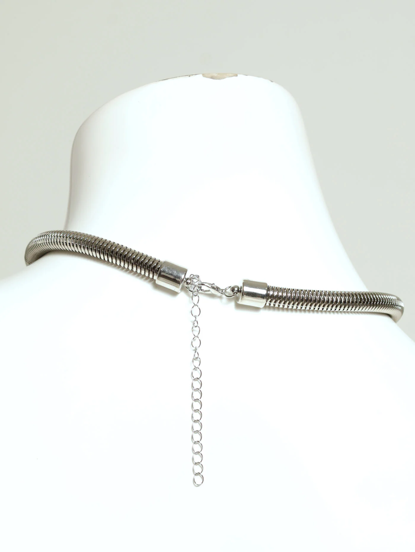 Linked Chunky Statement Necklace - Silver - Image 3