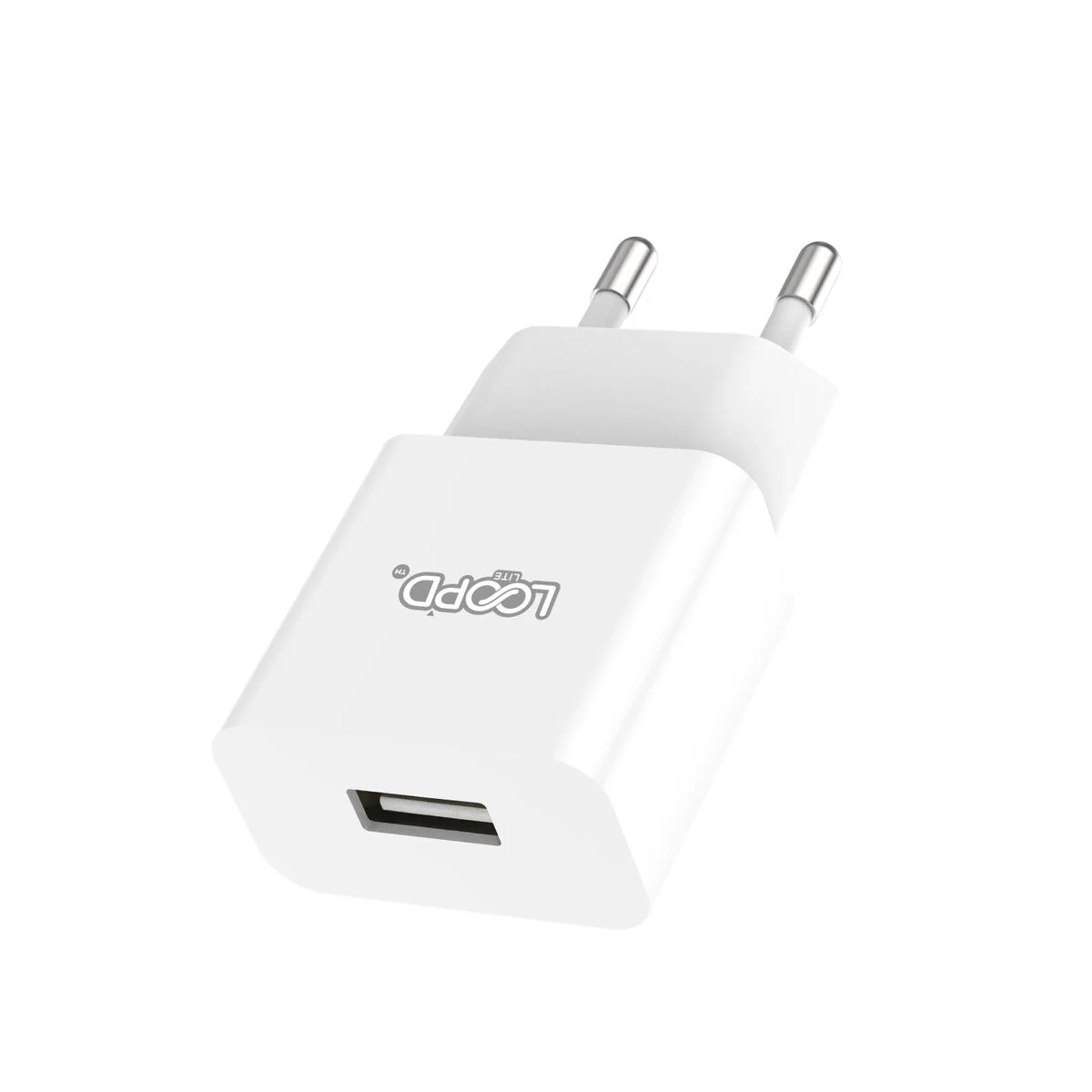 Lite 1 Port USB White Wall Charger - Image 2