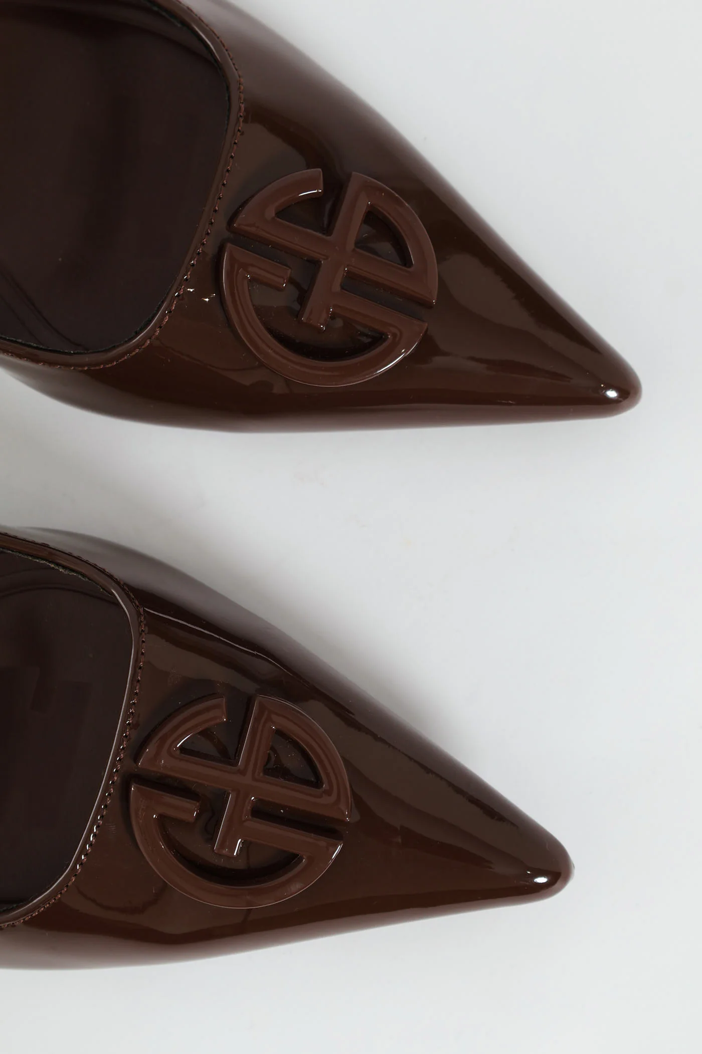 Lo Stiletto Pointy Slingback Court Heel - Chocolate - Image 3