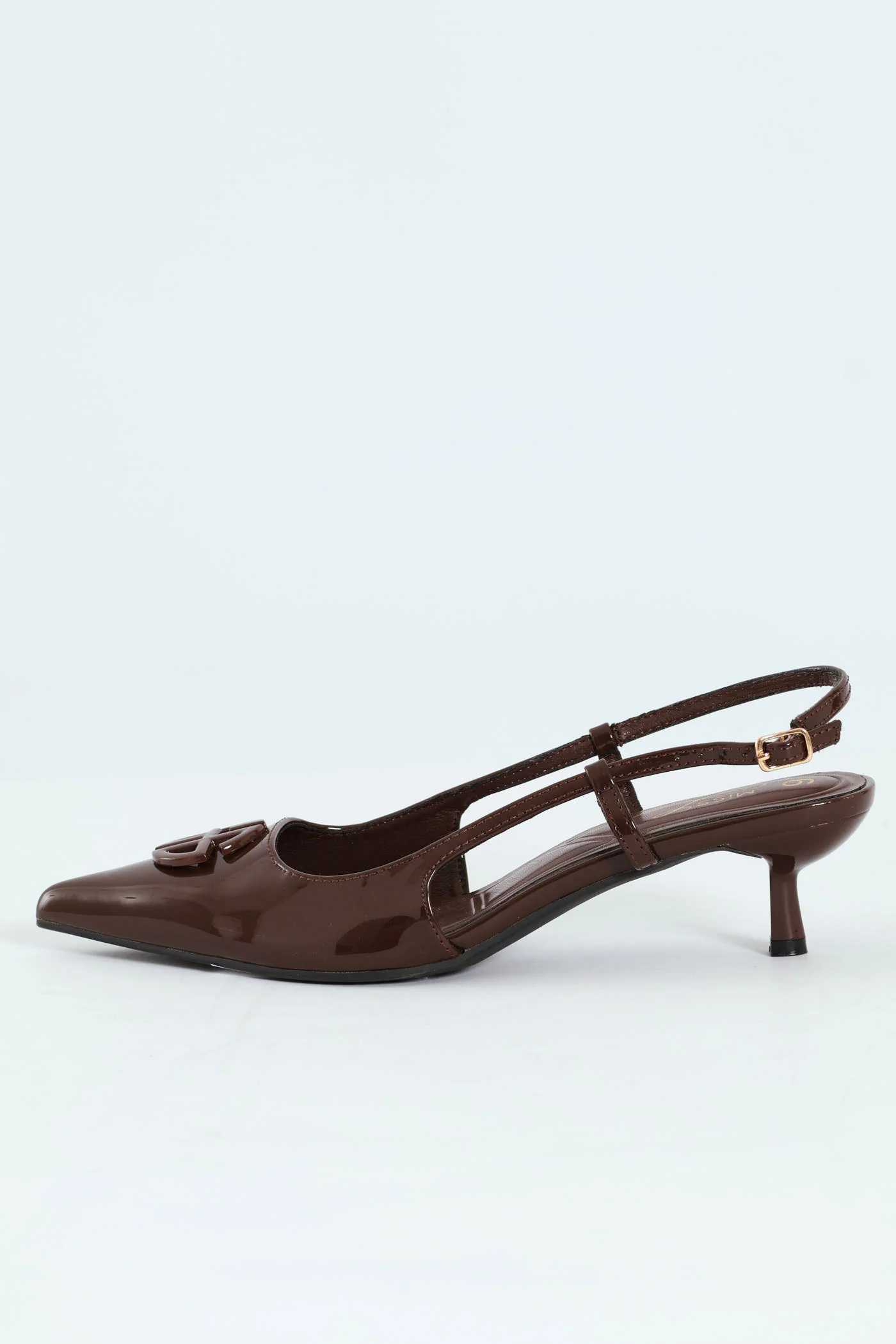 Lo Stiletto Pointy Slingback Court Heel - Chocolate - Image 5