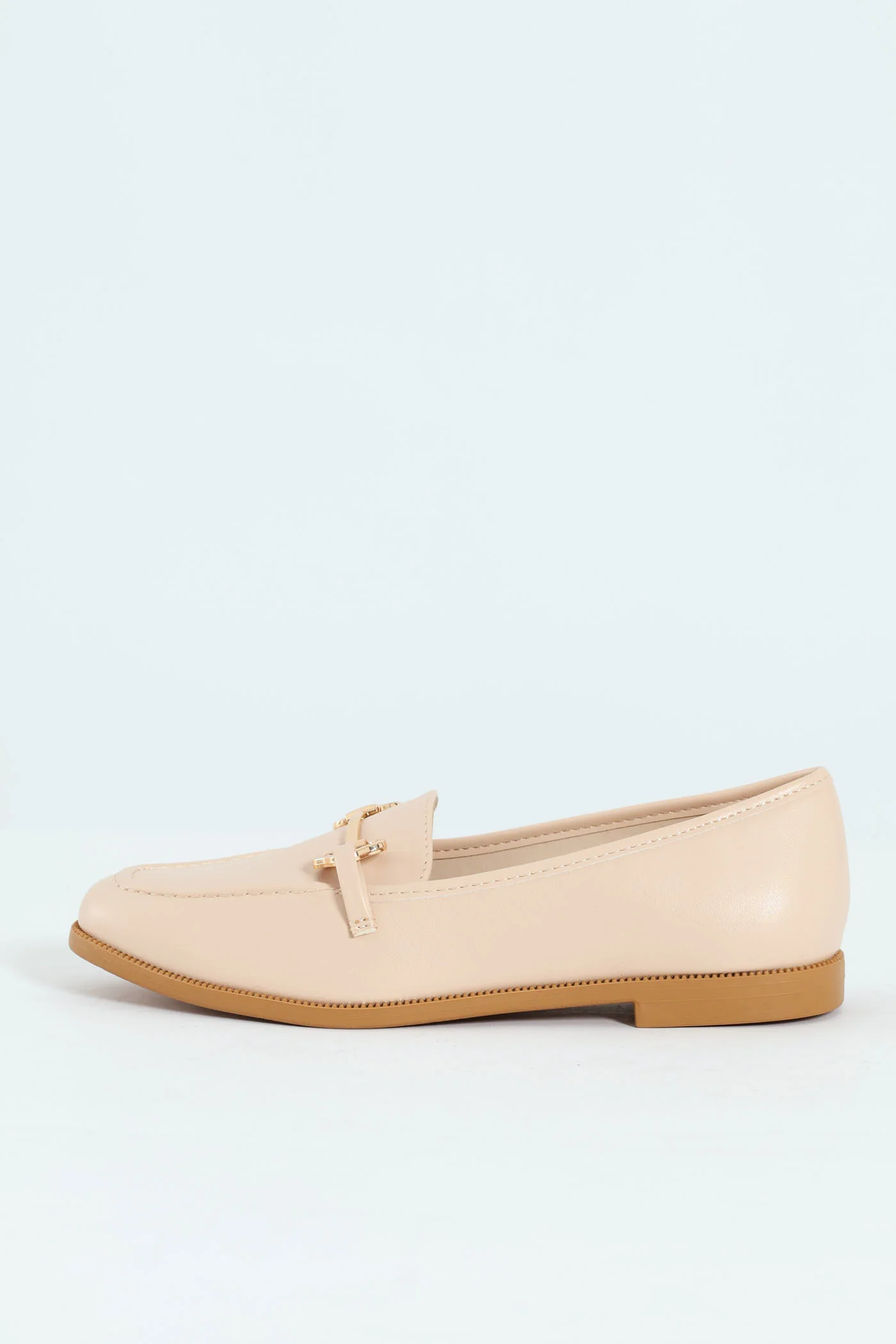 Loafer With Bar Trim - Off White - Image 5