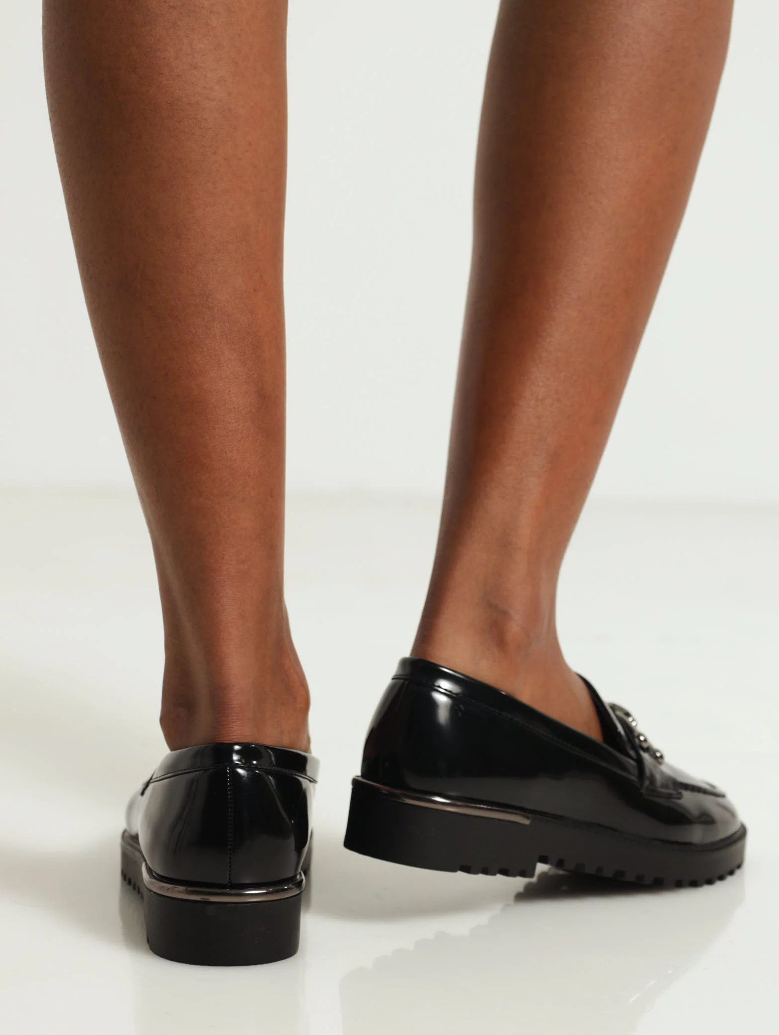 Loafer With Heel Insert & Link Trim - Image 3