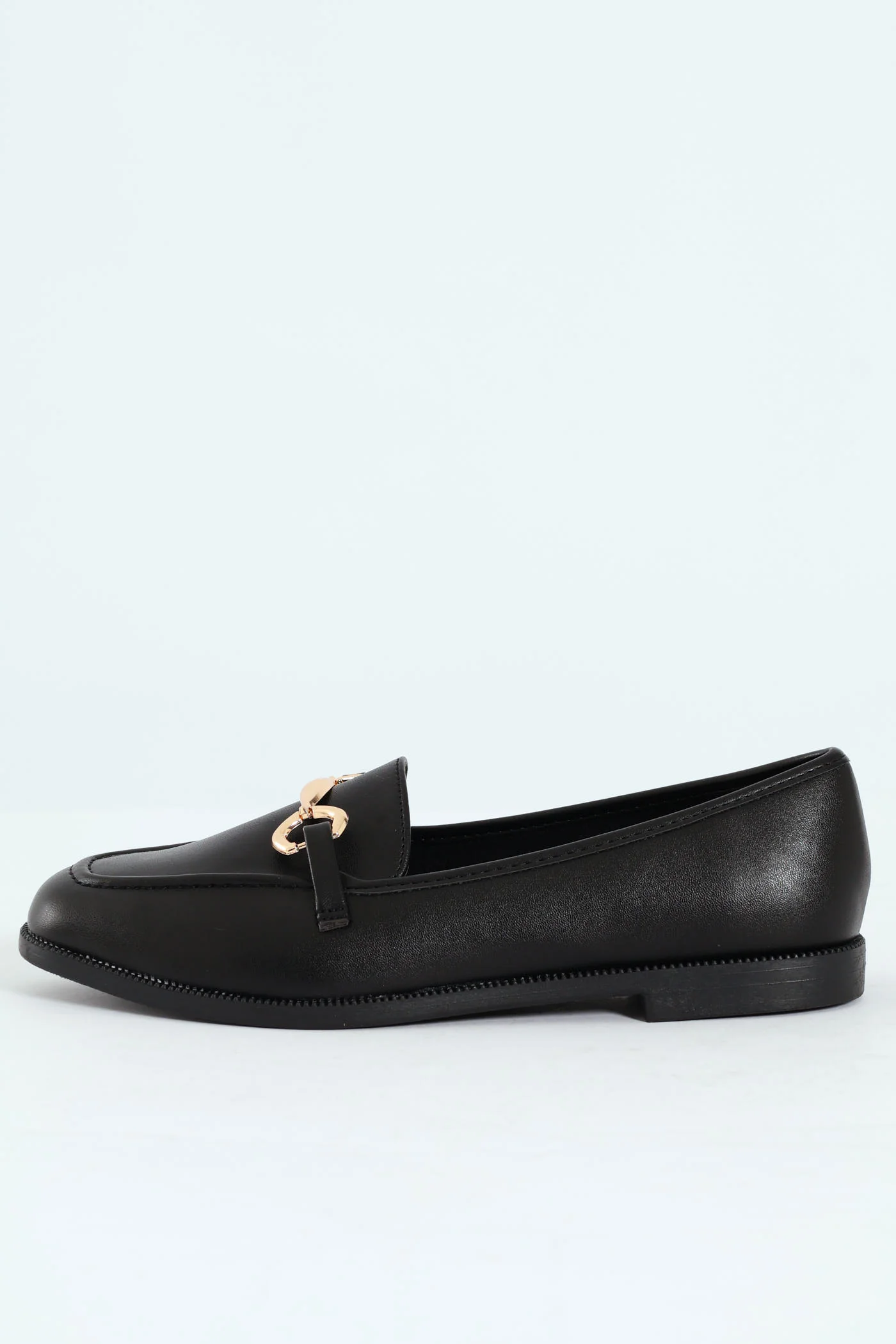 Loafer With Shaped Bar Trim - Black - Image 4