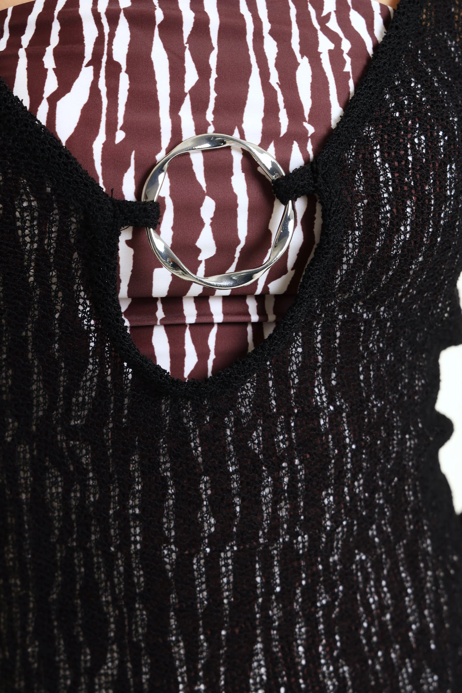Long Length Coverup Kimono - Black - Image 4