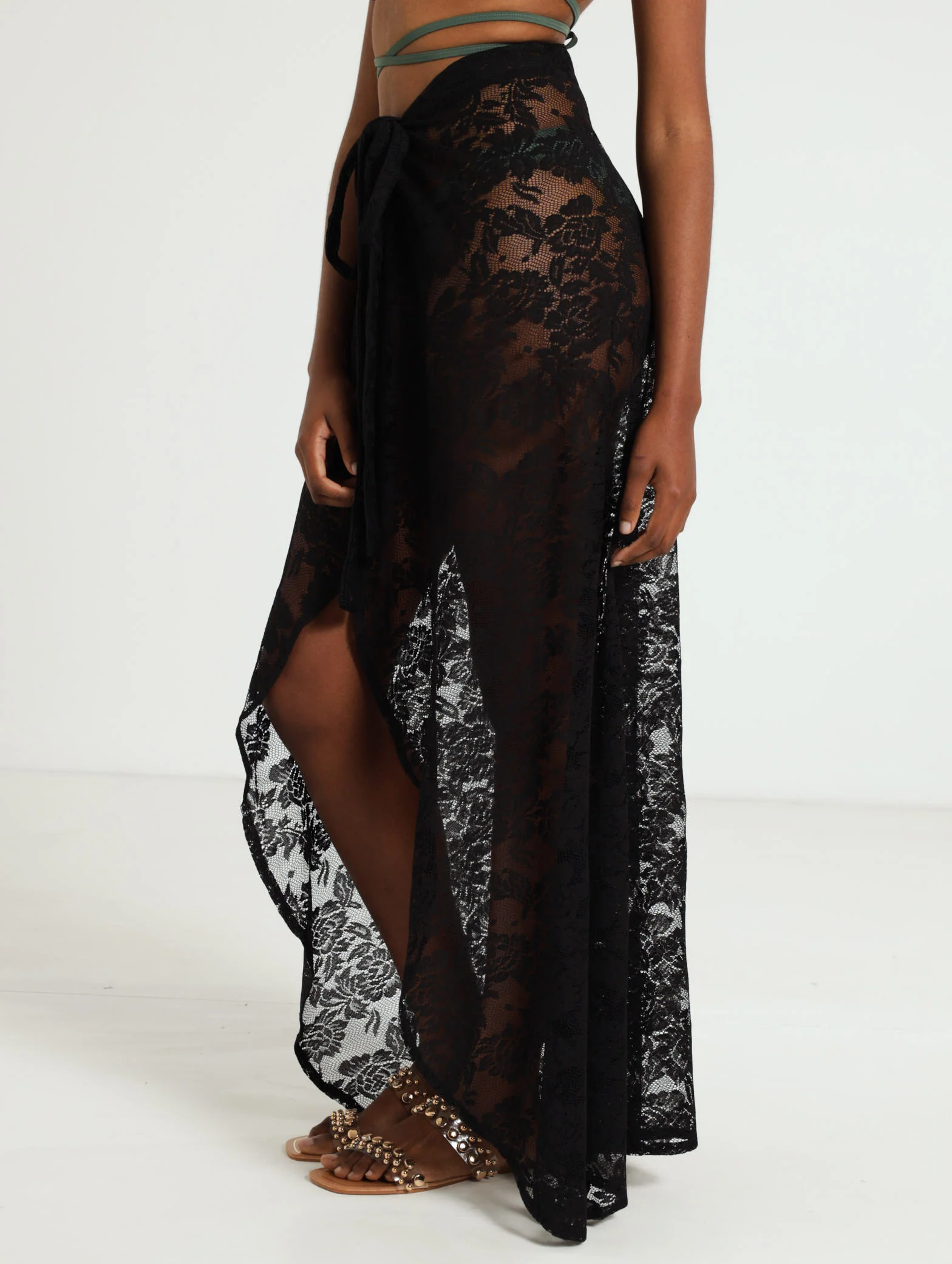 Long Length Lace Wrap Skirt - Image 2