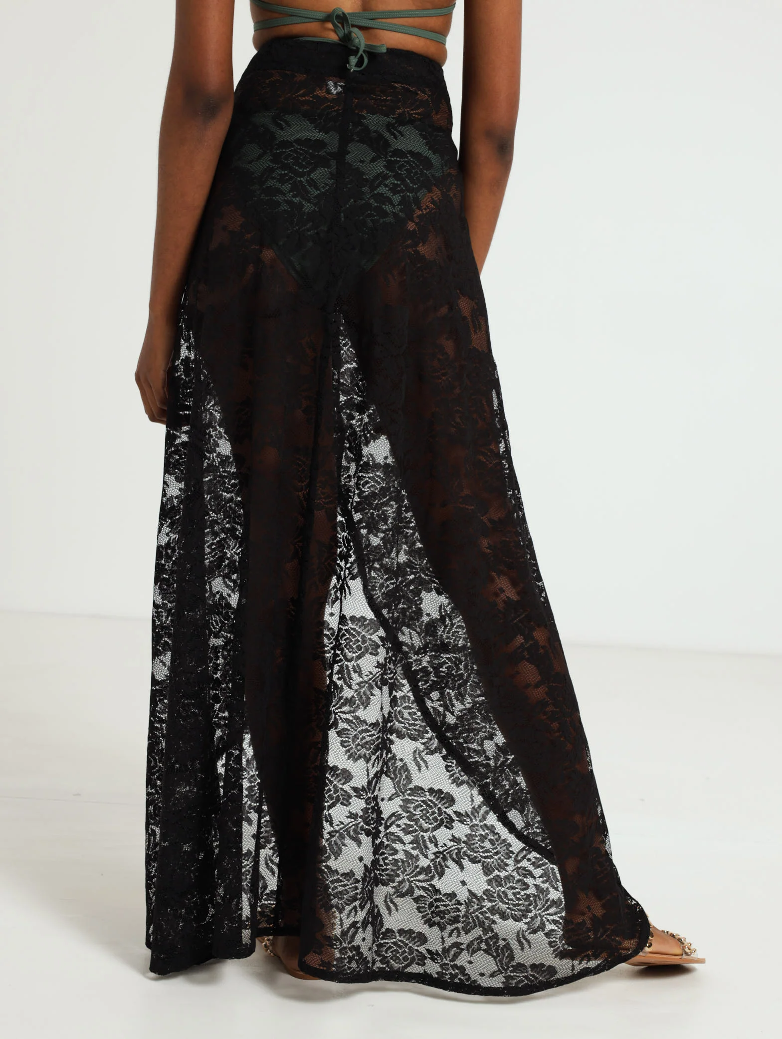 Long Length Lace Wrap Skirt - Image 3
