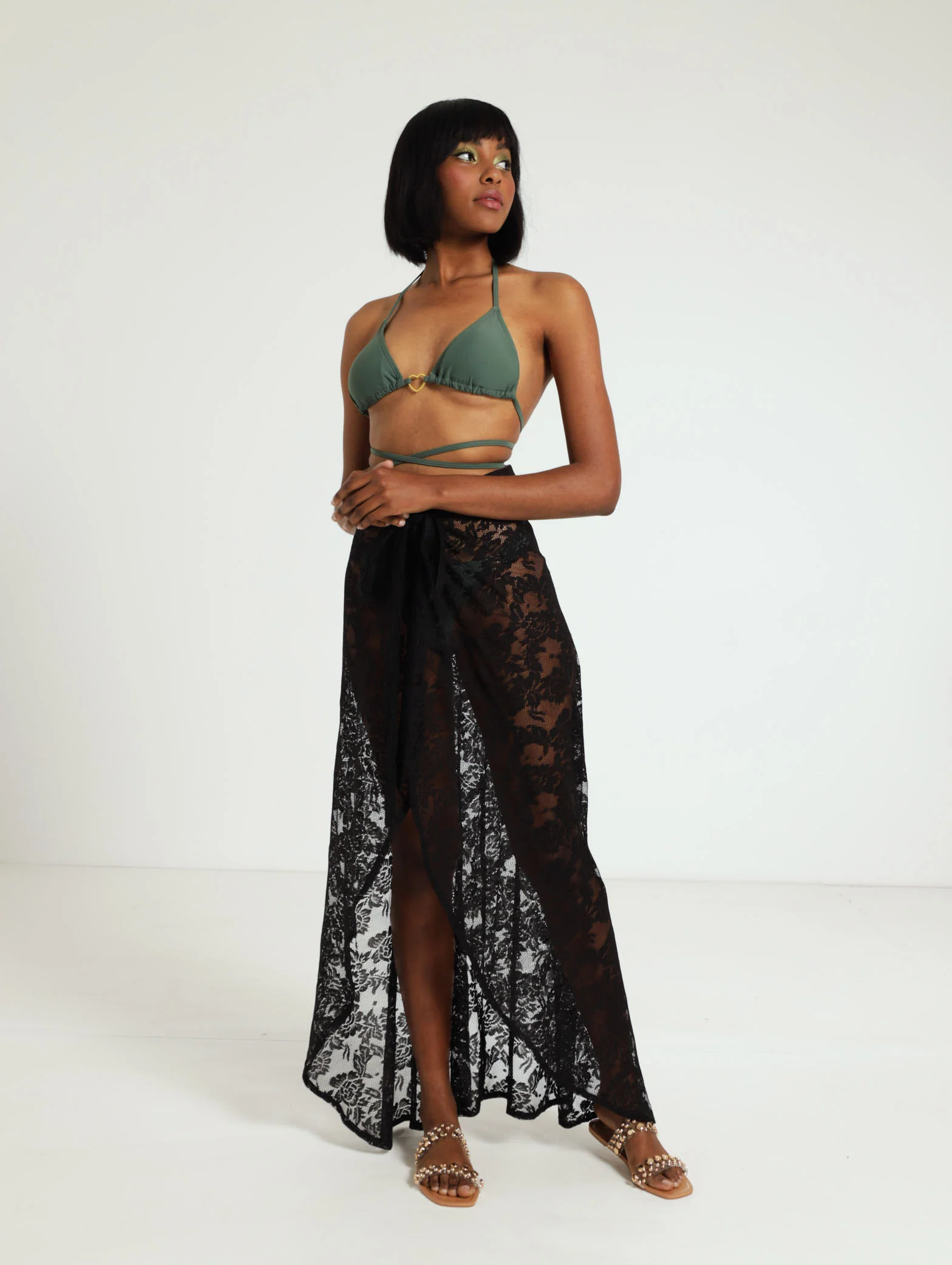 Long Length Lace Wrap Skirt - Image 5