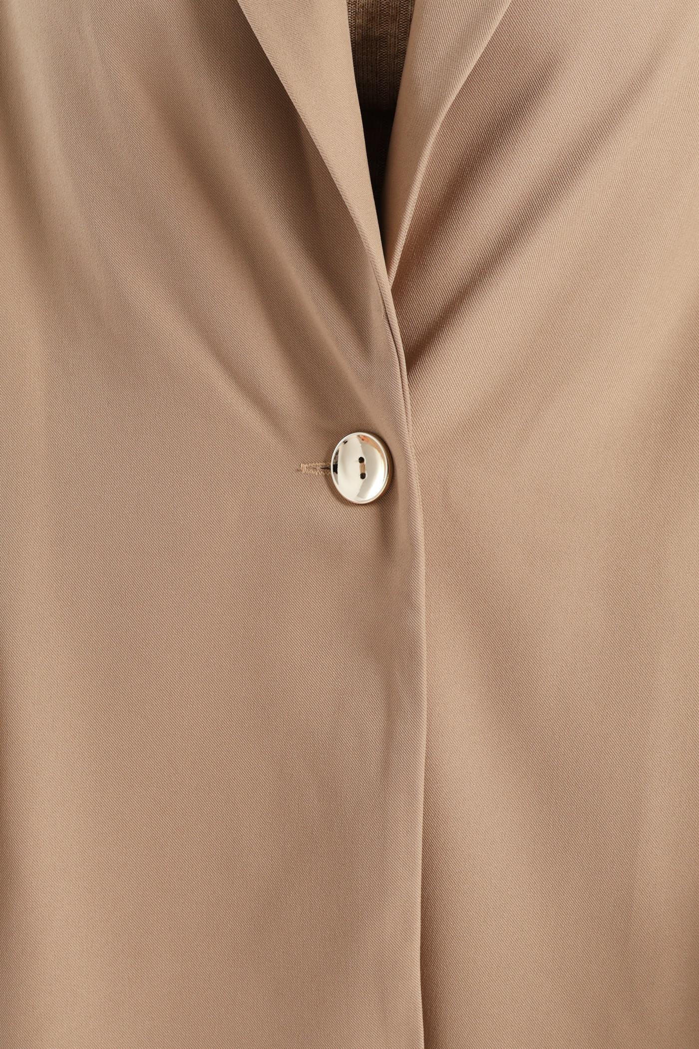 Long Length Waist Tie Fabric Coat - Nude - Image 4