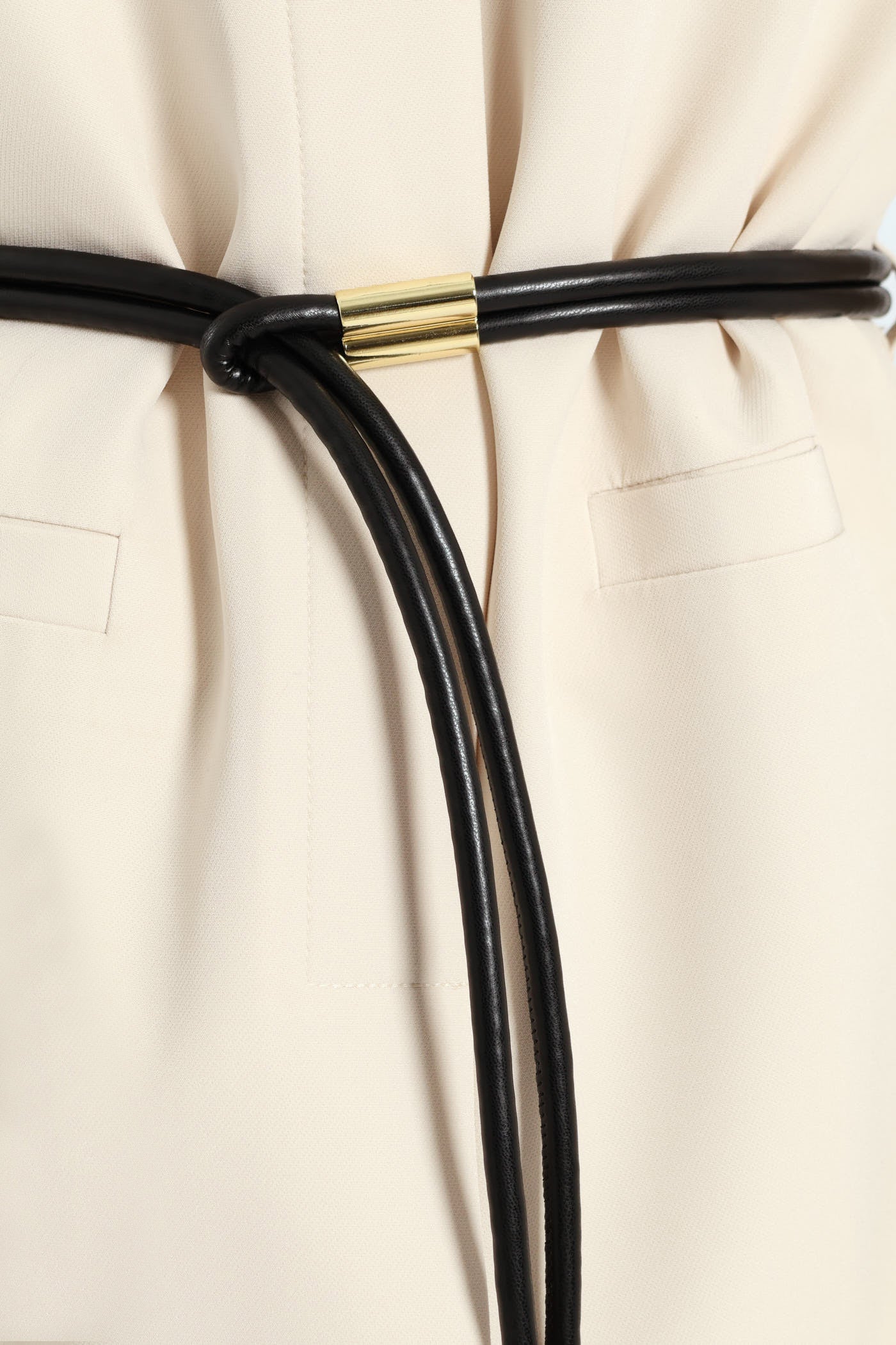 Long Sleeve Blazer - Cream - Image 5