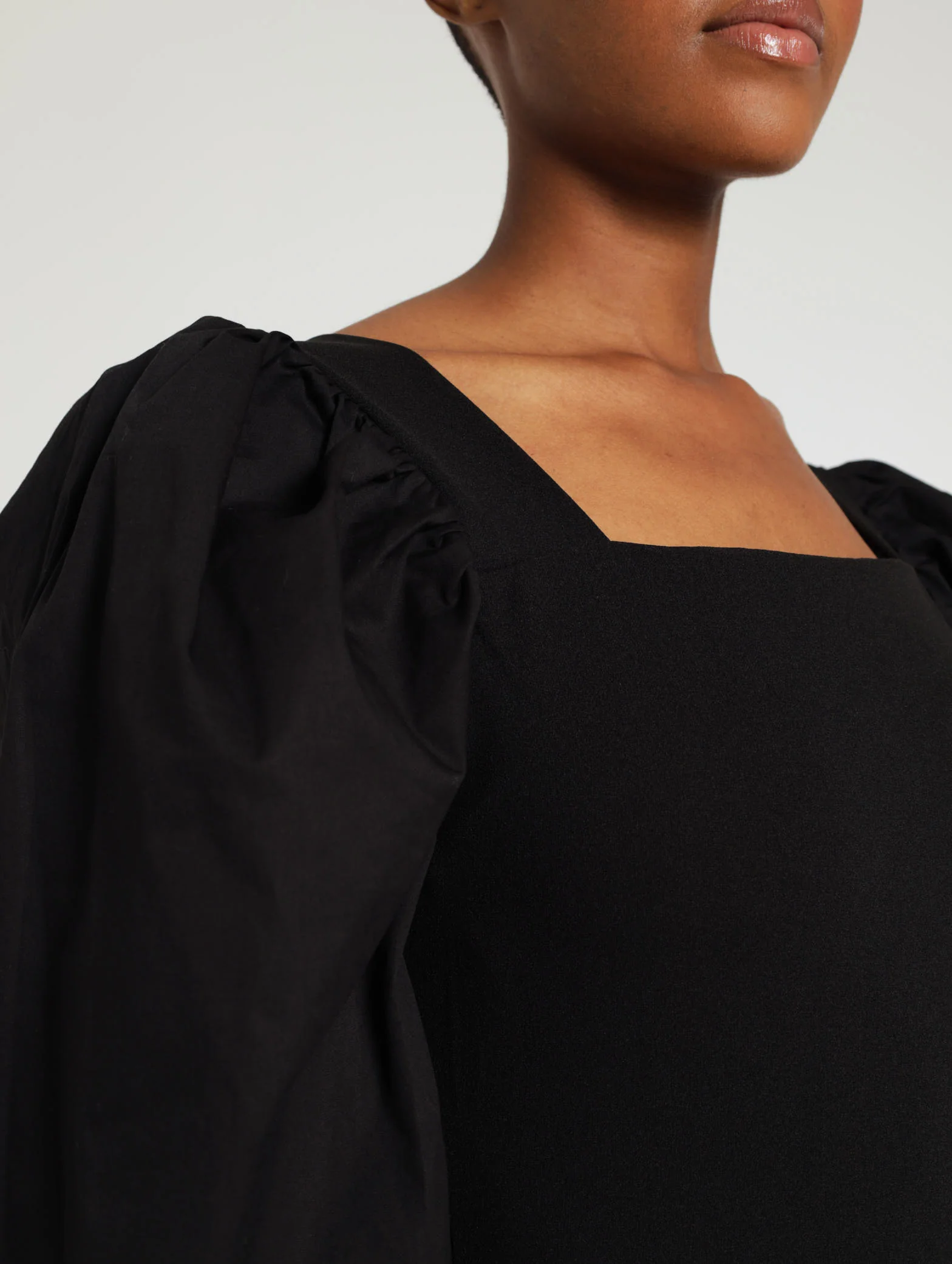 Long Sleeve Blouson Poplin Top - Image 5