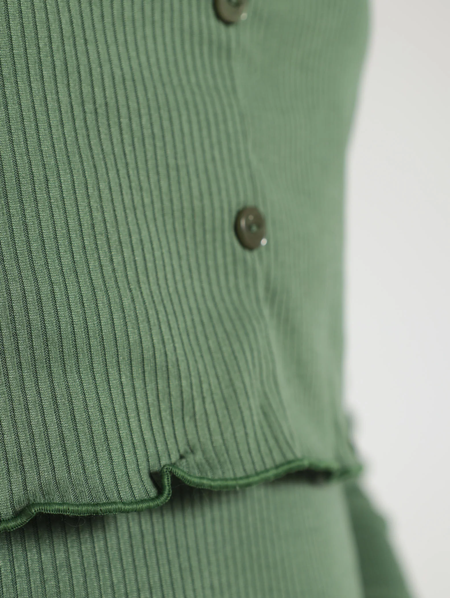 Long Sleeve Button Front Flossed Crop Top - Image 5
