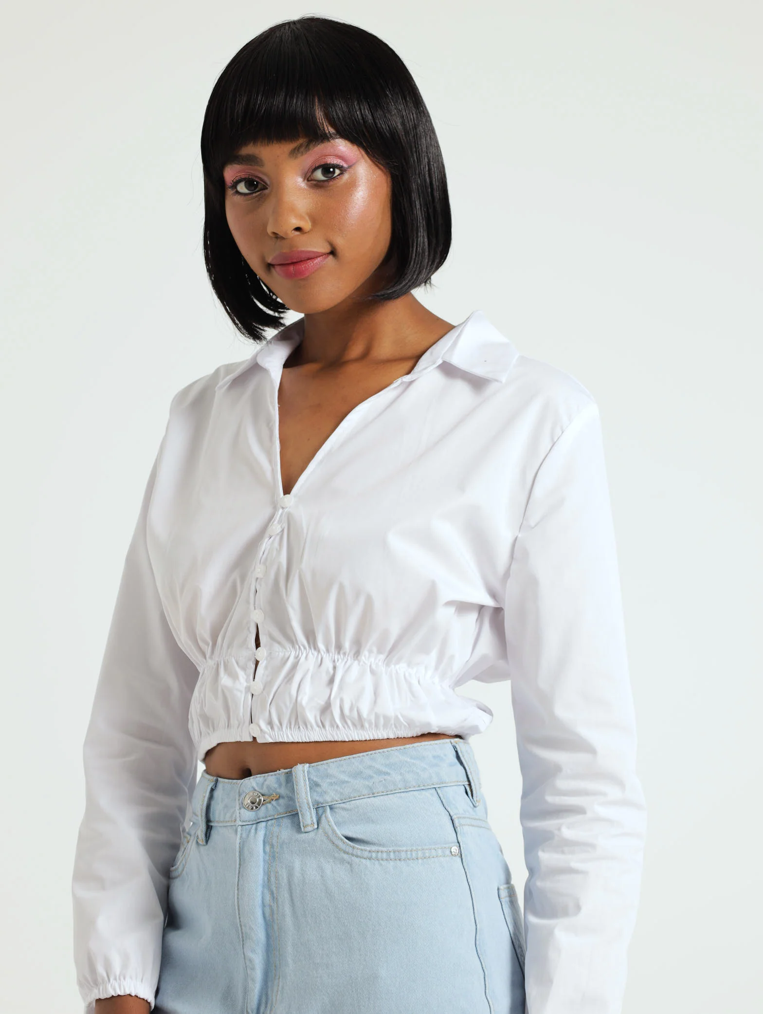 Long Sleeve Button Front Shirt - Image 2