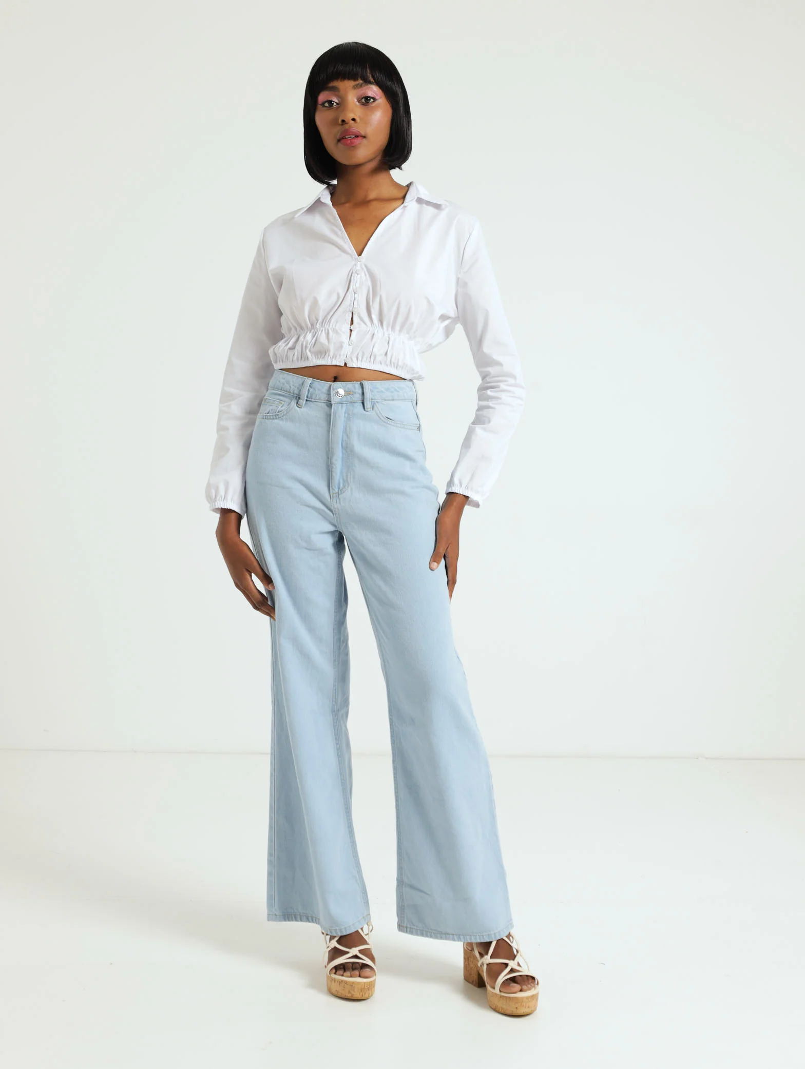 Long Sleeve Button Front Shirt - Image 4