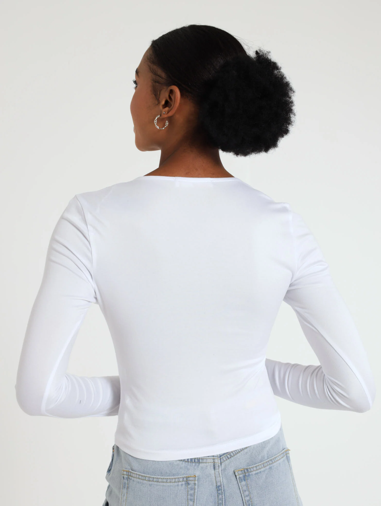 Long Sleeve Corset Top - Image 3