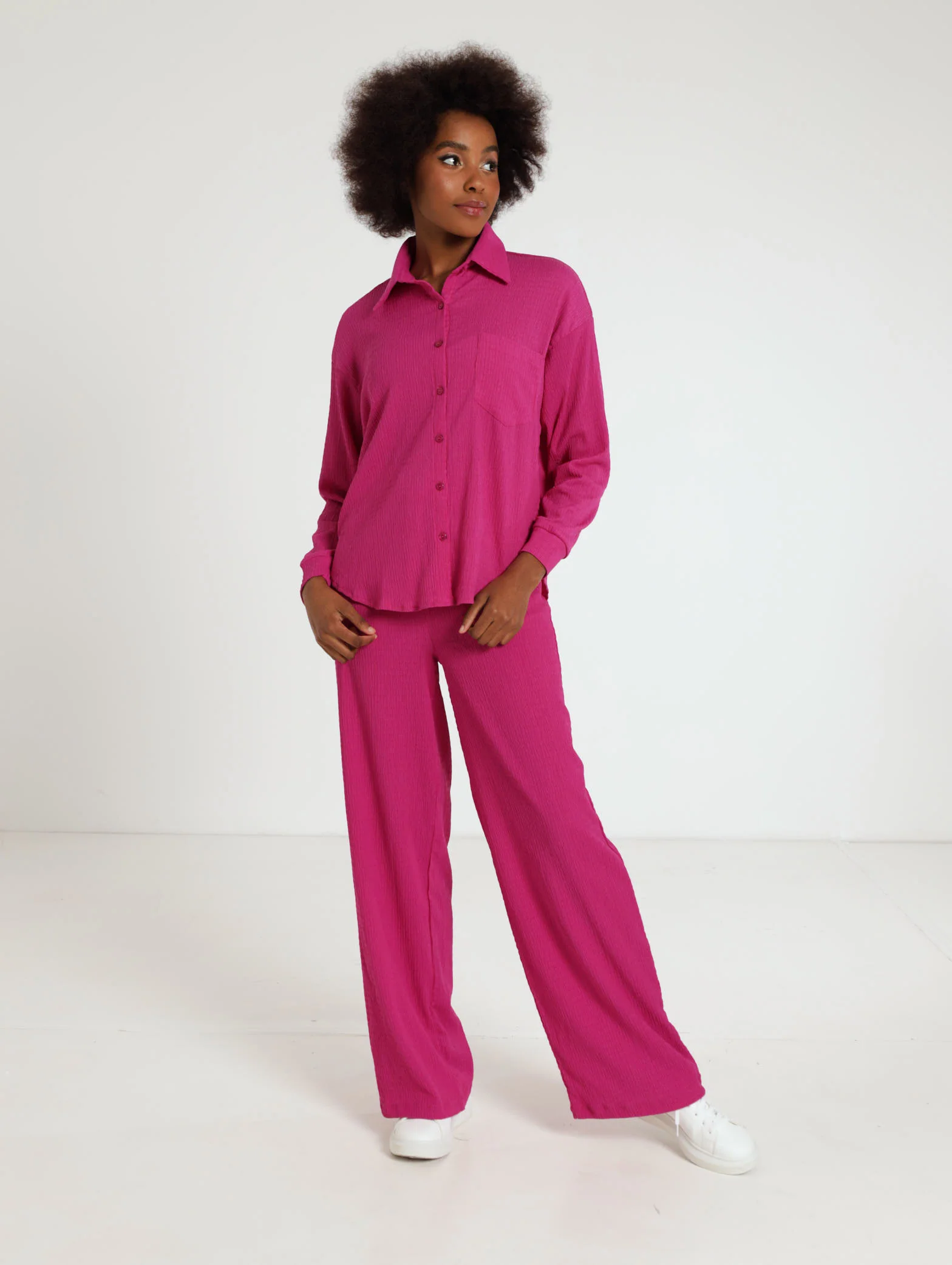 Long Sleeve Crinkle Shirt - Image 2