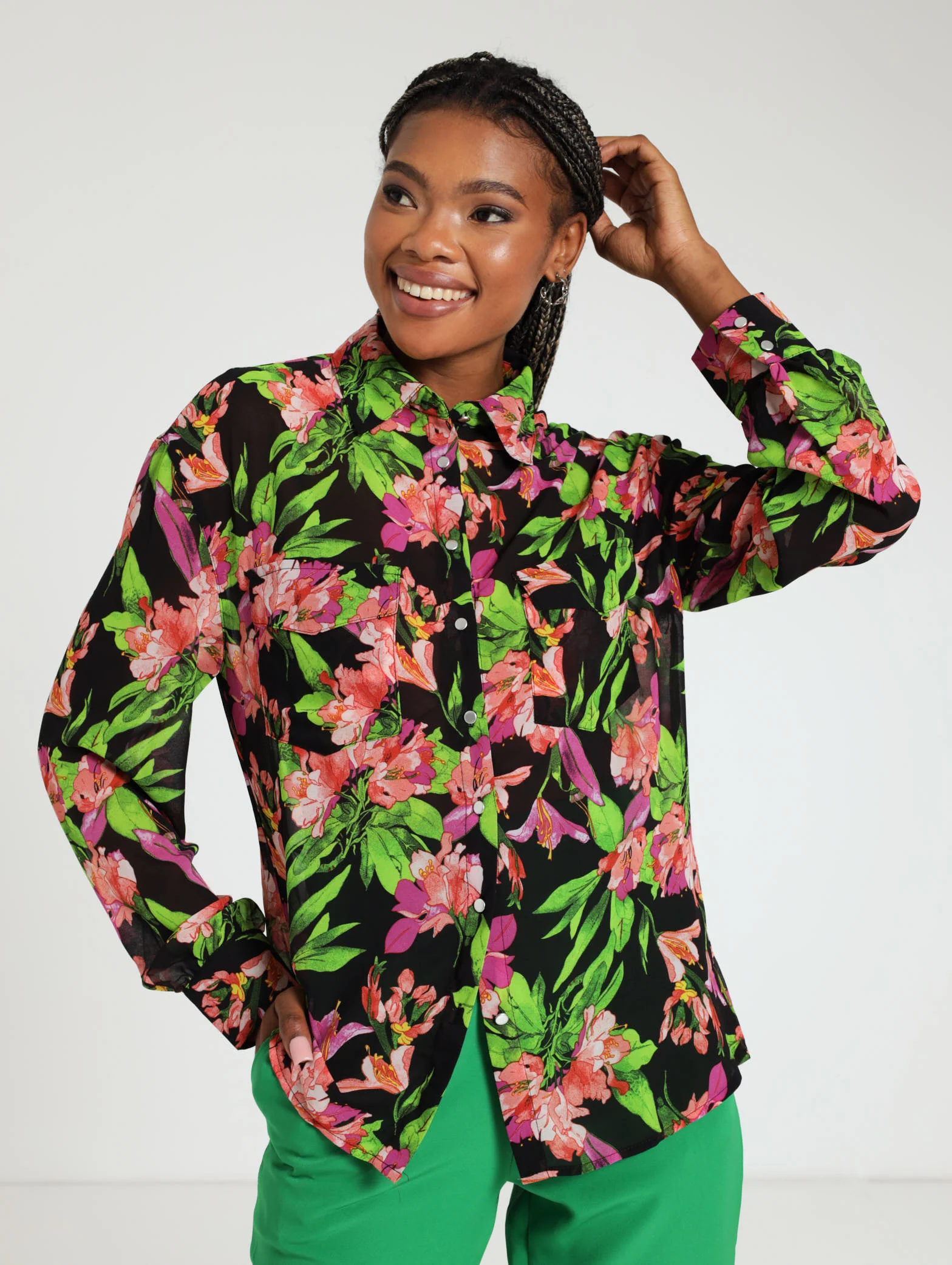 Long Sleeve Floral Shirt
