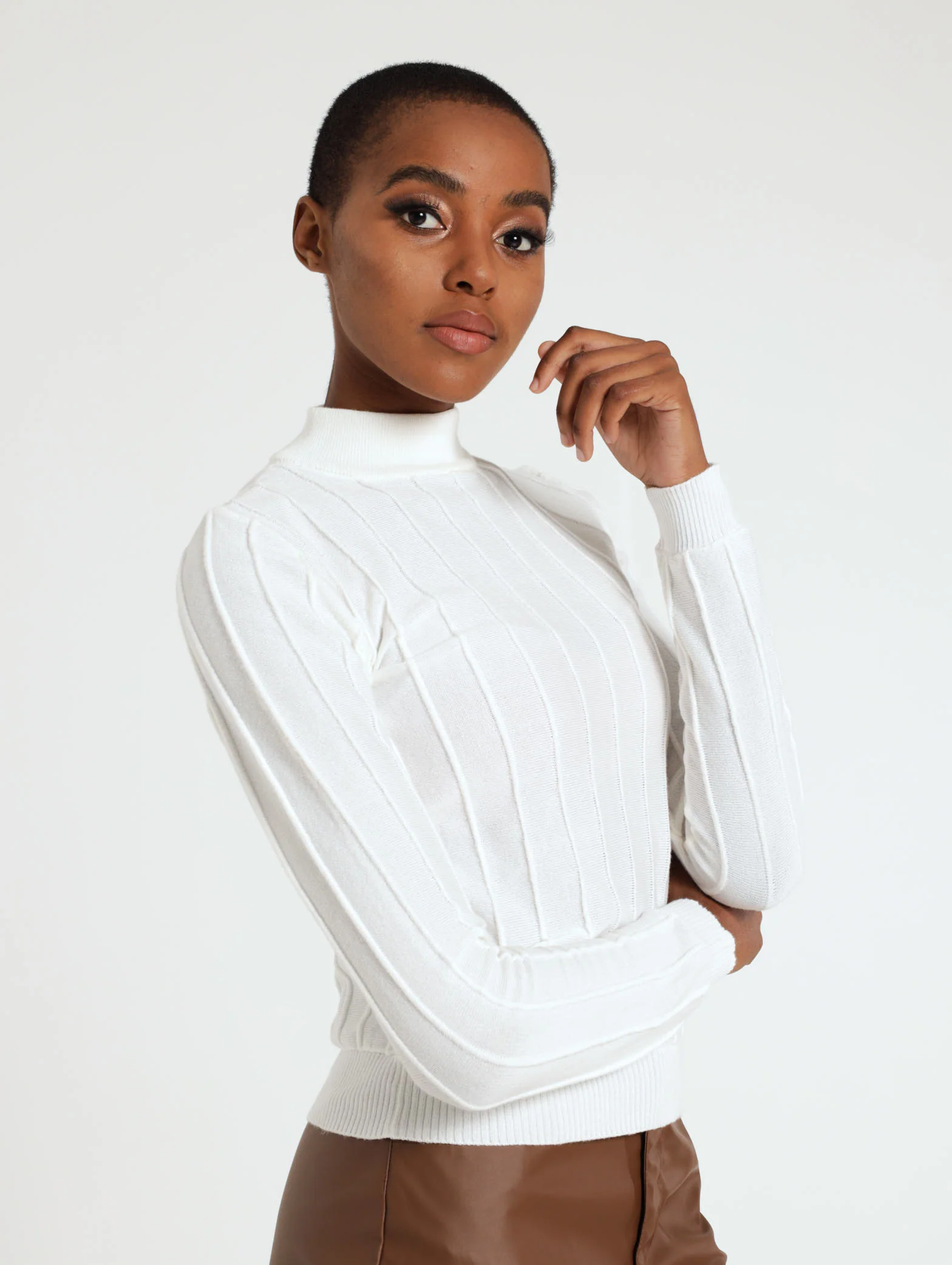 Long Sleeve Horizontal Texture Stripe Pullover - Image 2