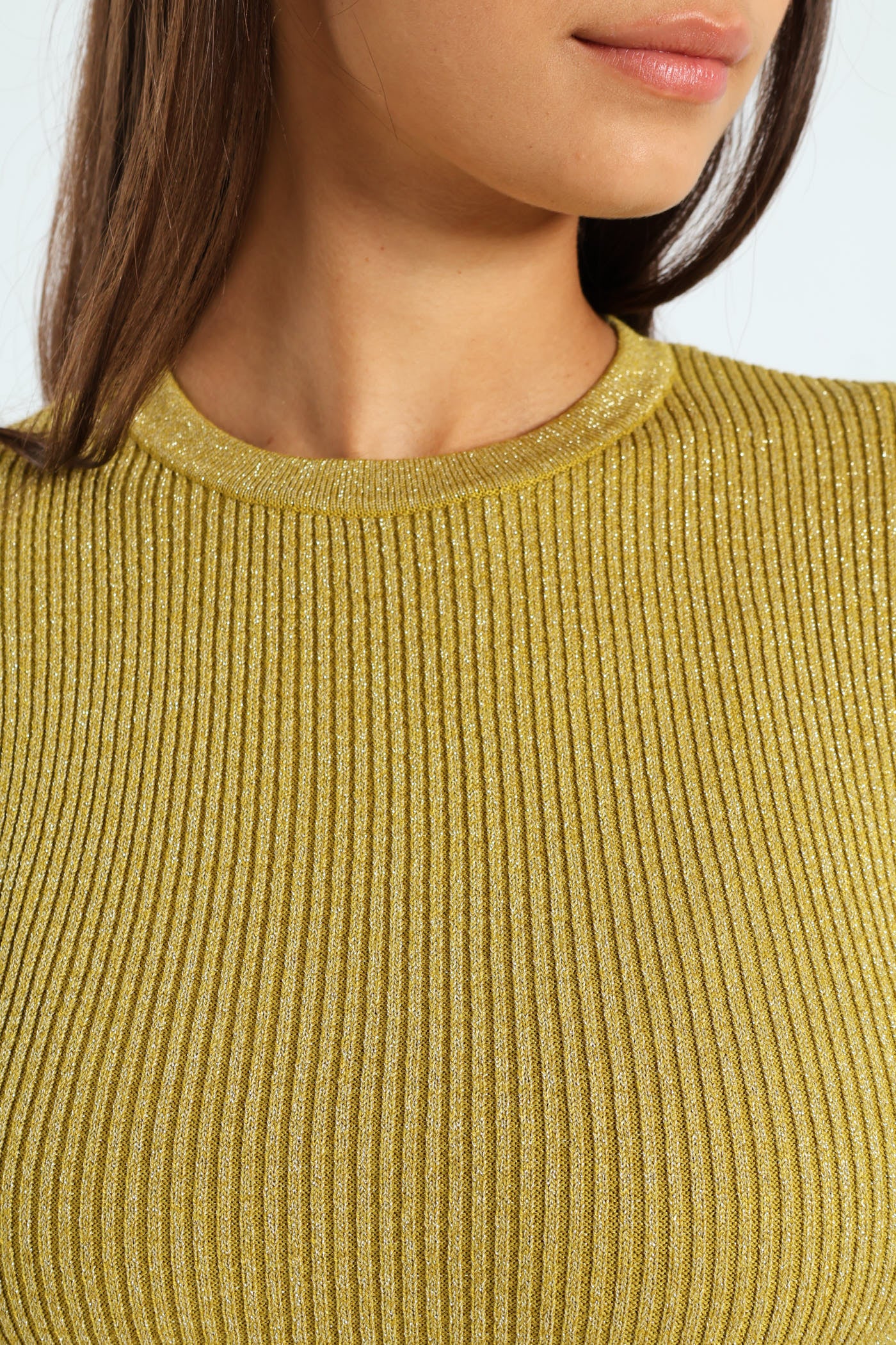 Long Sleeve Knitwear Dress - Green - Image 4