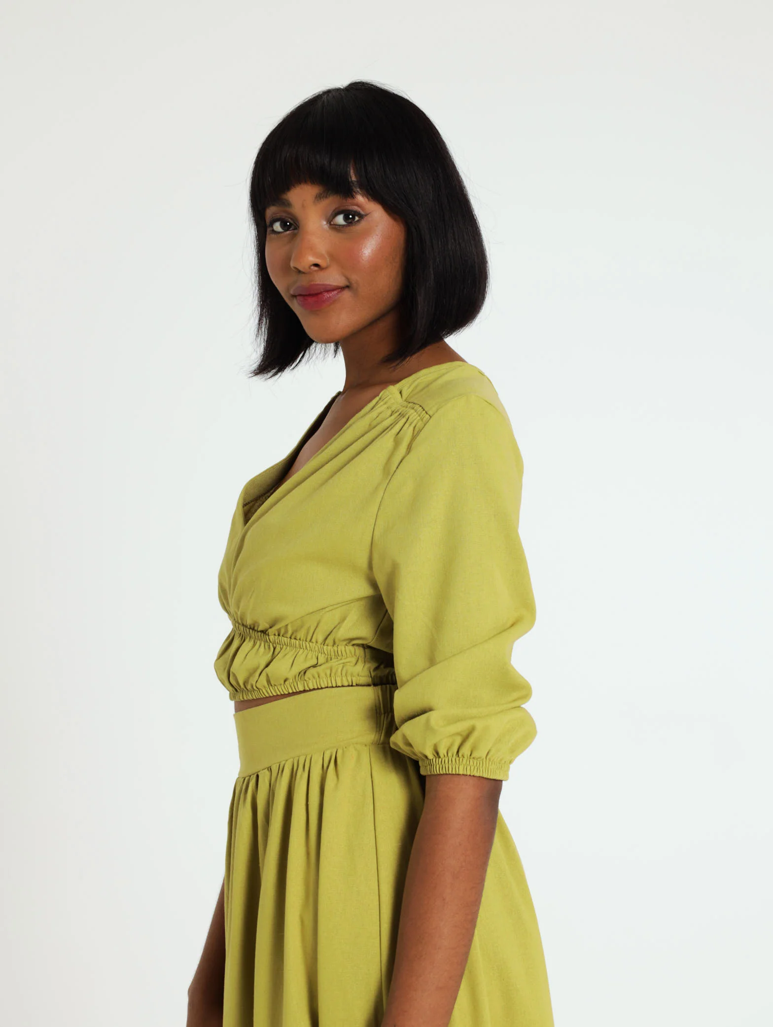 Long Sleeve Linen Blouse - Image 3