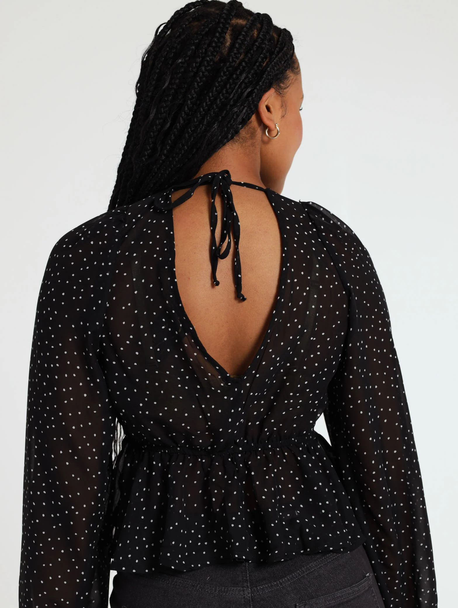 Long Sleeve Polka Dot Top - Image 4