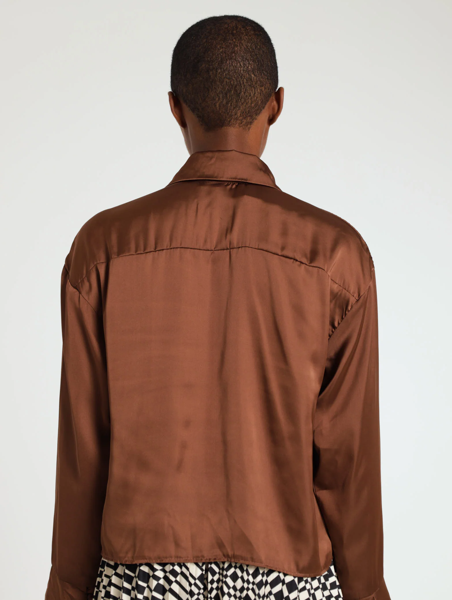 Long Sleeve Satin Shirt - Image 4