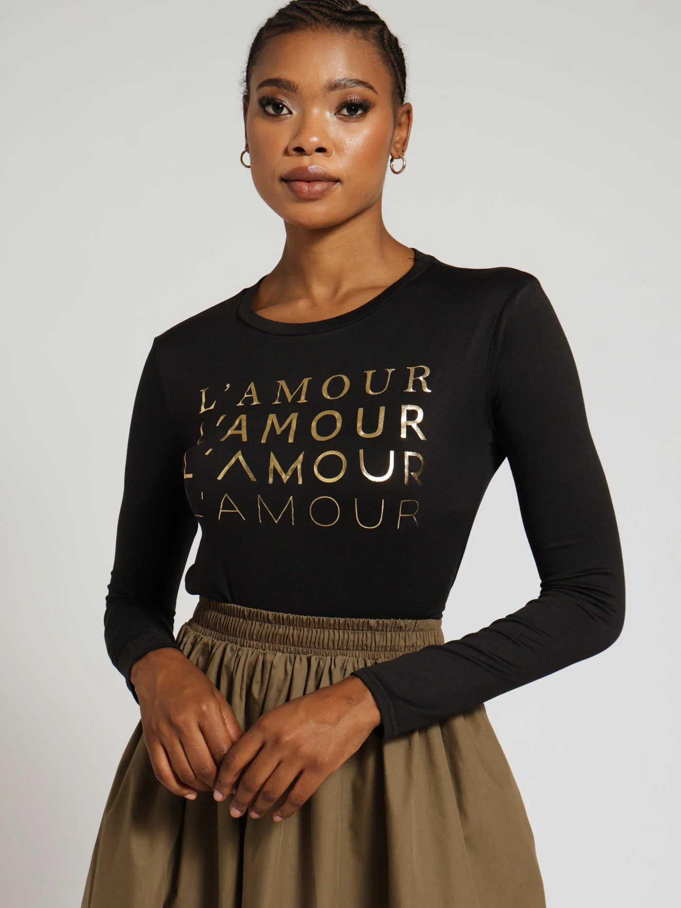Long Sleeve Screen Tee - Black