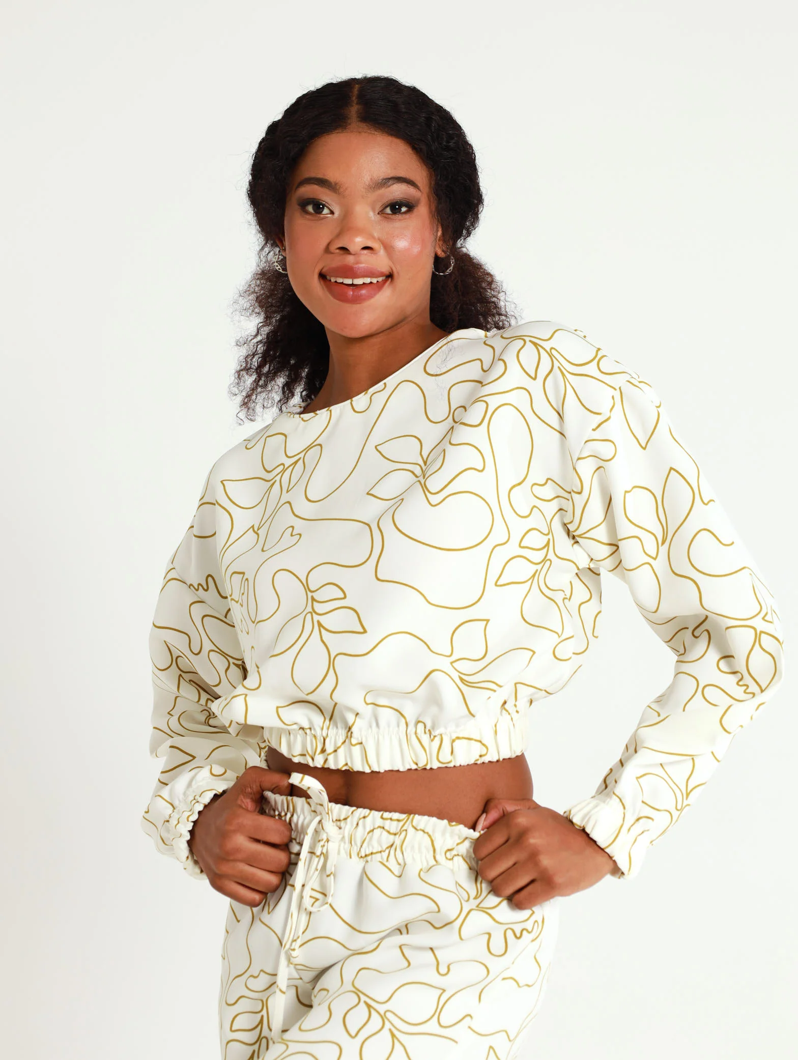 Long Sleeve Swirl Boxy Tee