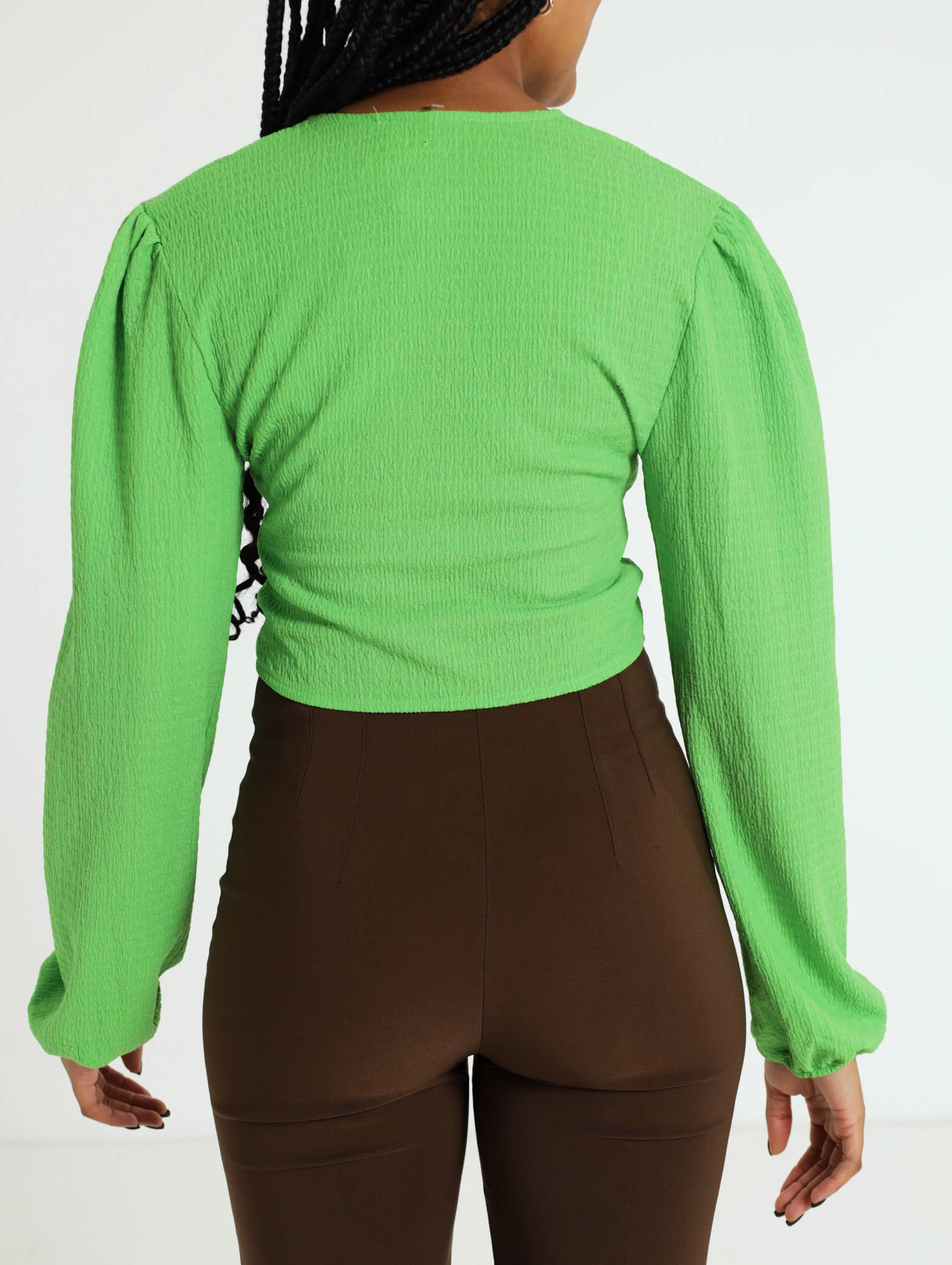 Long Sleeve Textured Knit Button Down Top - Image 5