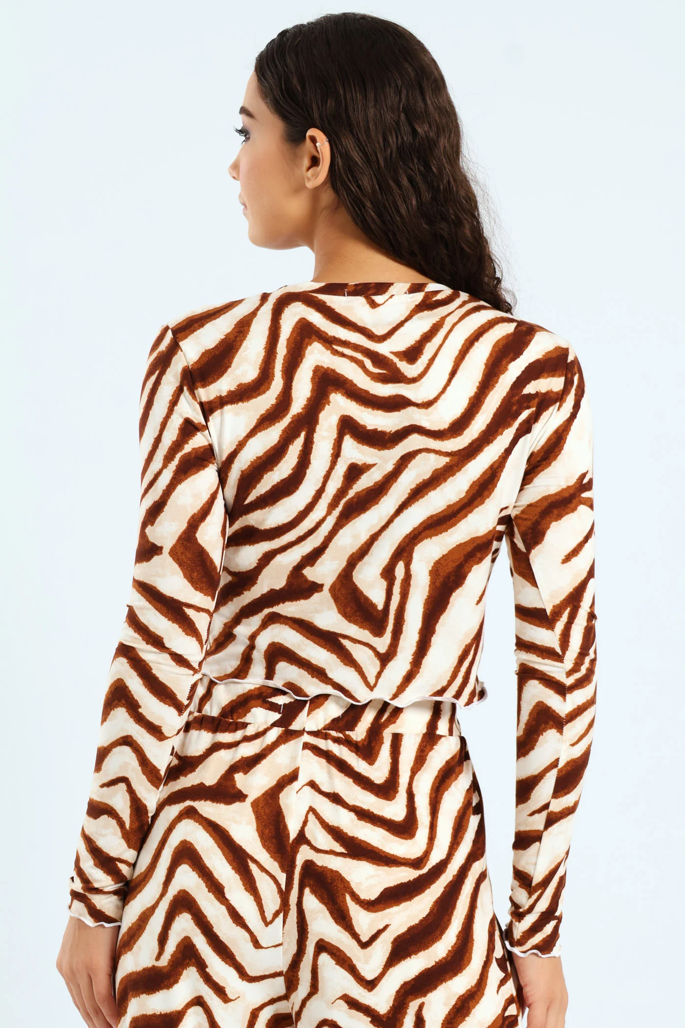 Long Sleeve Zebra Top - Multi - Image 5