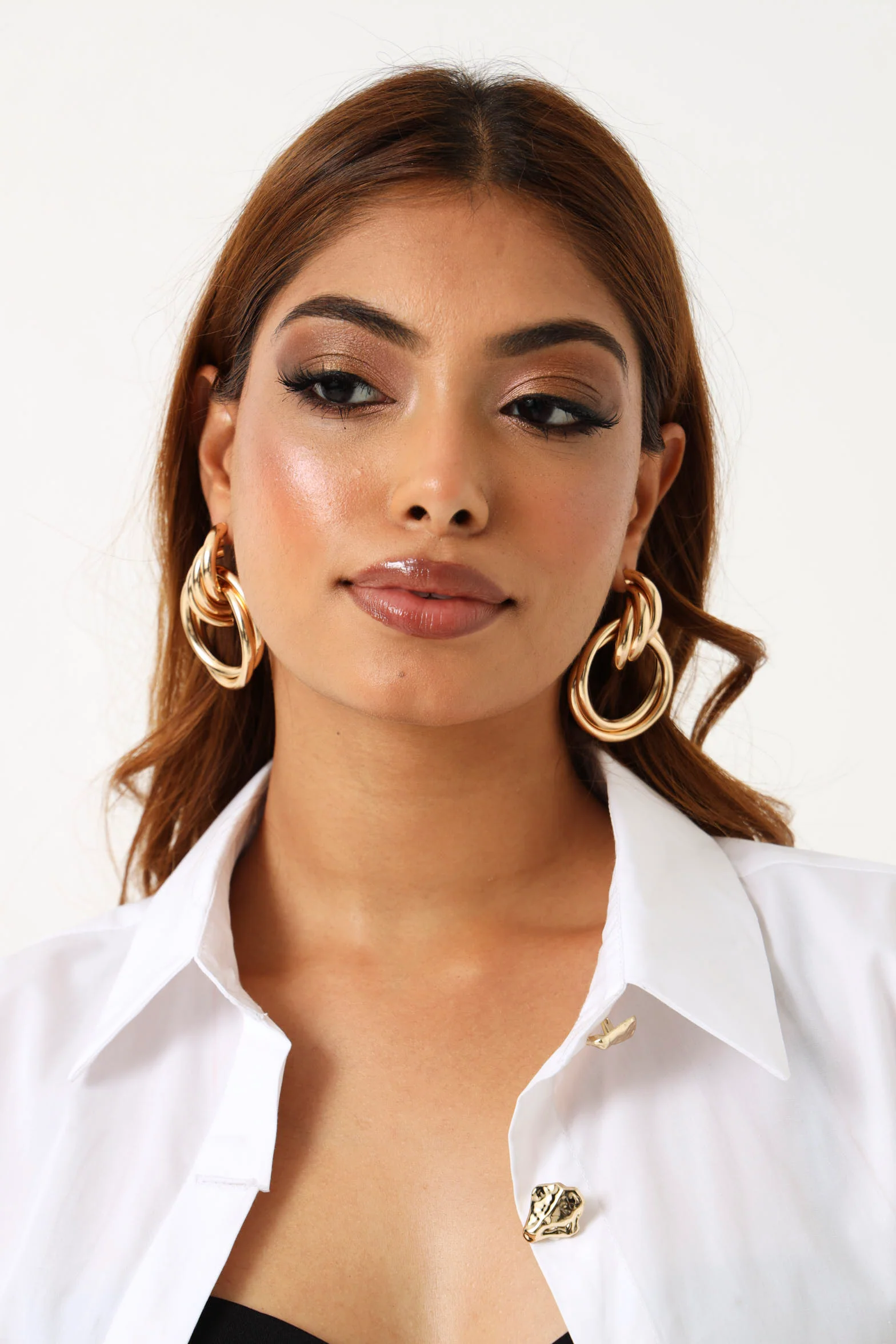 Looped Statement Earring -  Gold - Image 2