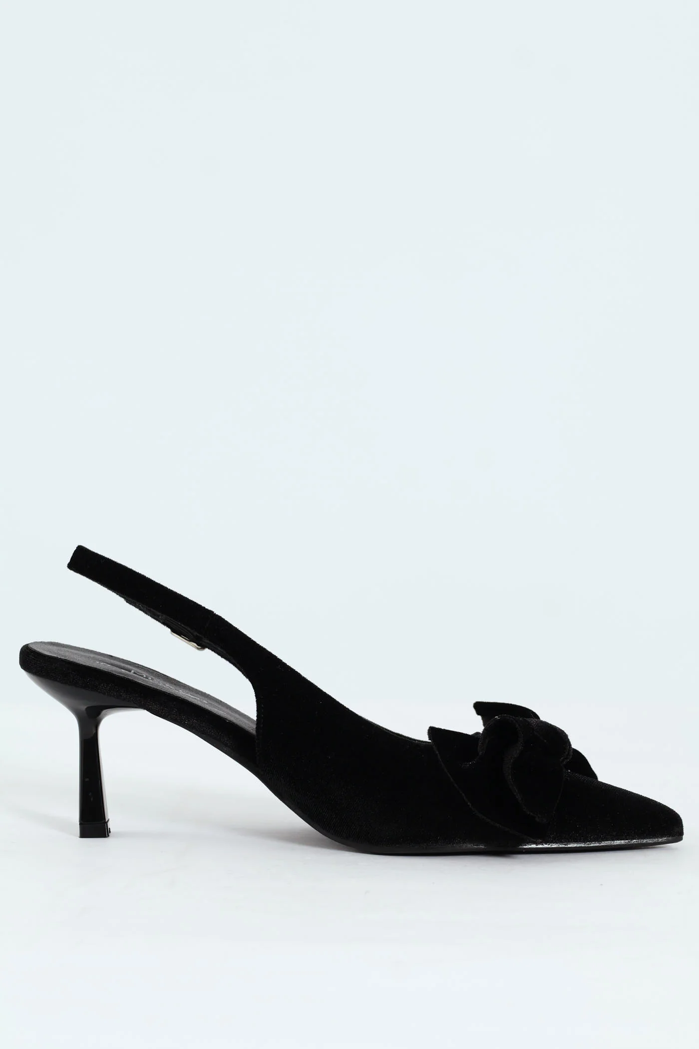 Low Stiletto Slingback Court Heel - Black