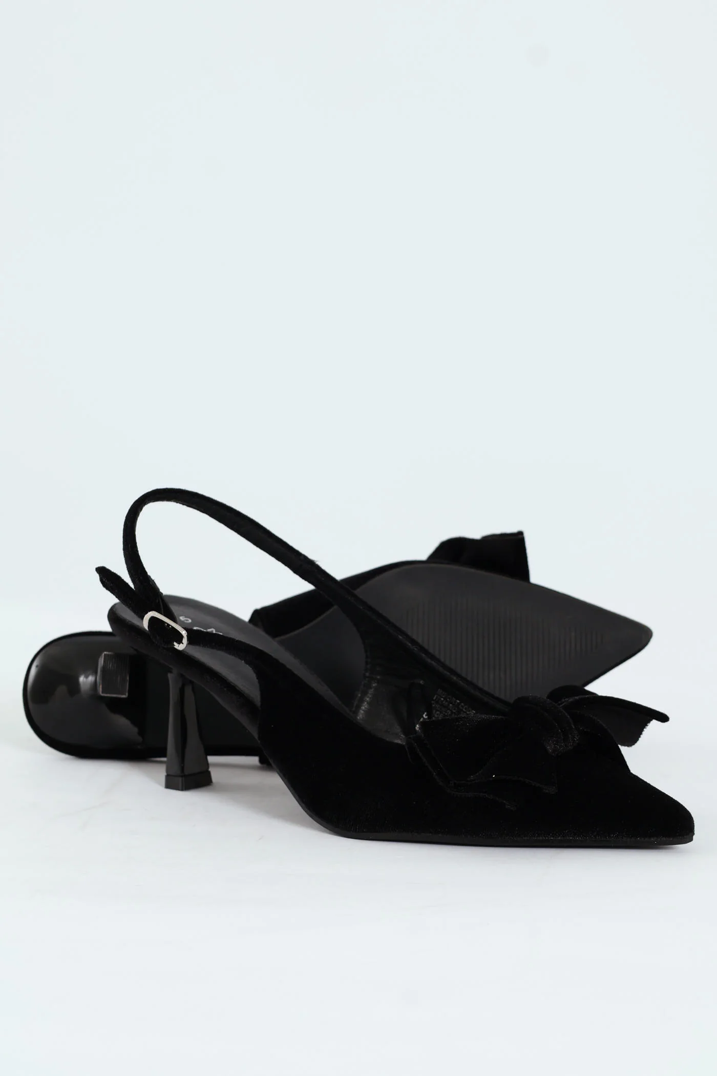 Low Stiletto Slingback Court Heel - Black - Image 3